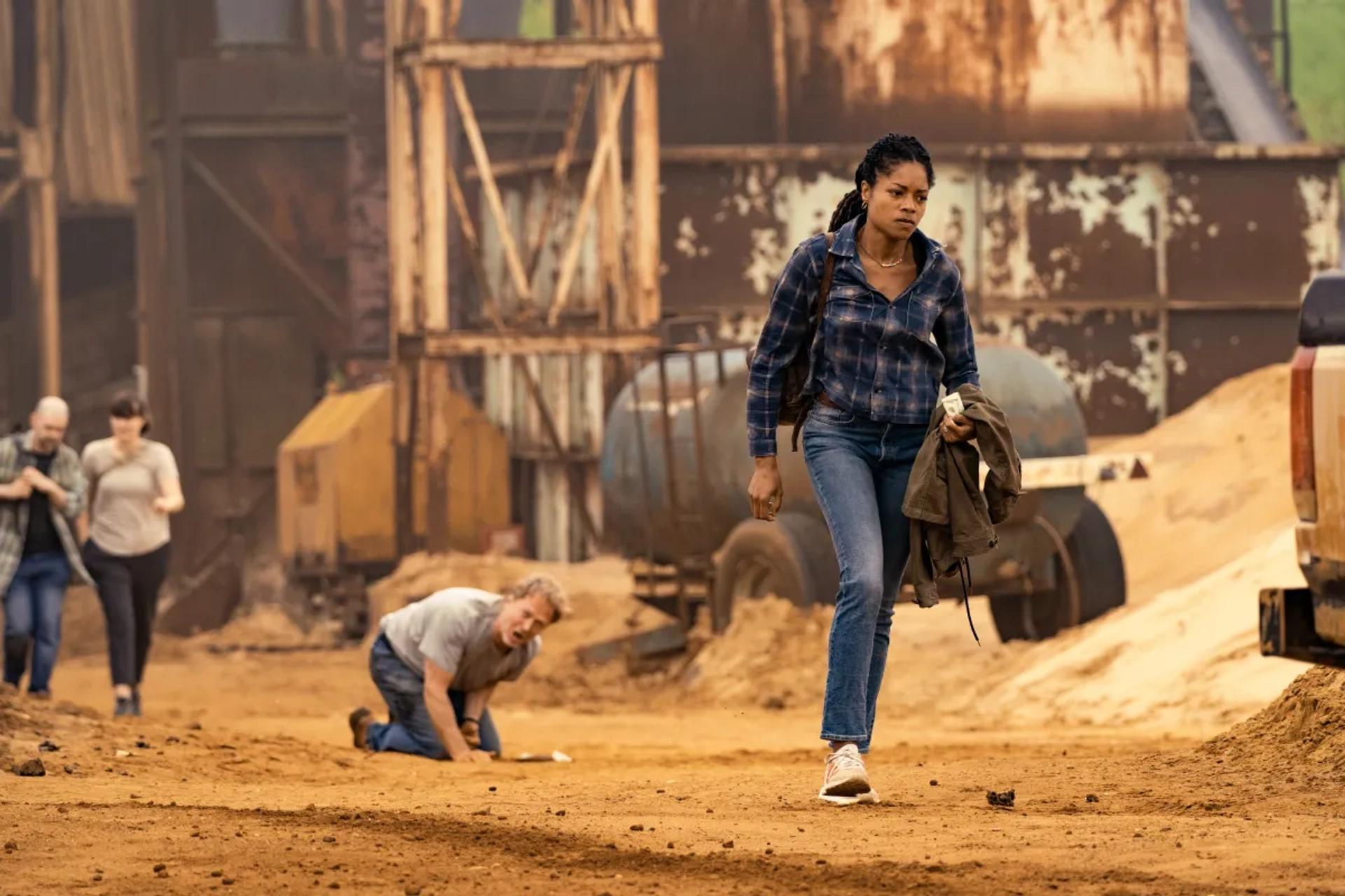 Naomie Harris, Stephen Samson, and Clayton T. Smith in The Man Who Fell to Earth (2021)