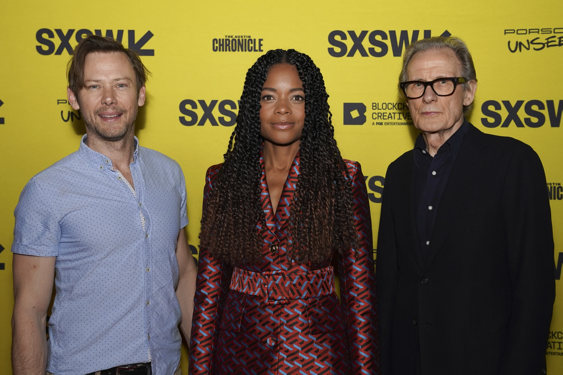 Naomie Harris, Bill Nighy, and Jimmi Simpson at an event for The Man Who Fell to Earth (2021)