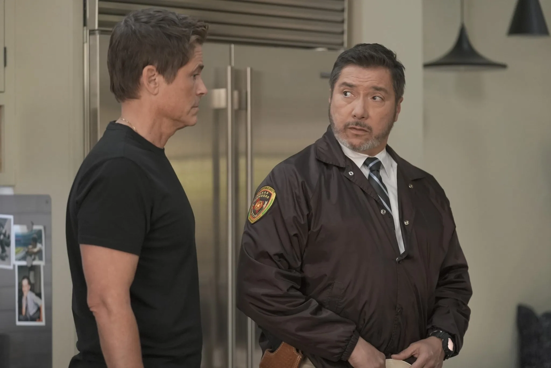 Rob Lowe and Benito Martinez in 9-1-1: Lone Star (2020)