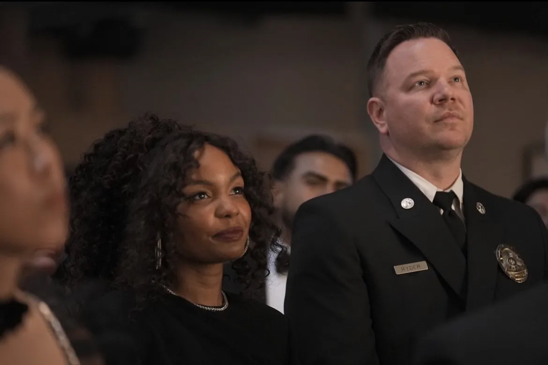 Jim Parrack and Sierra Aylina McClain in 9-1-1: Lone Star (2020)