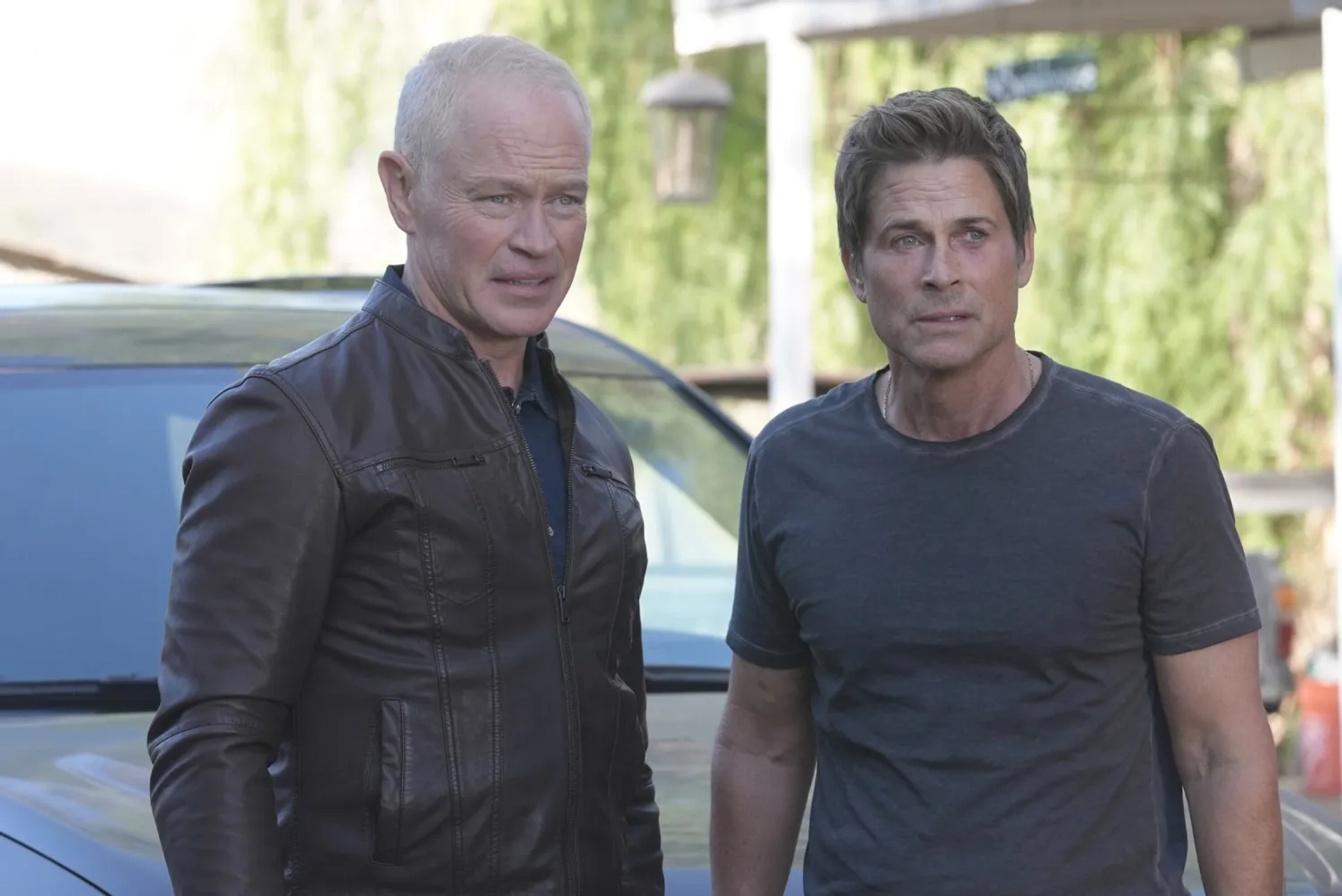 Rob Lowe and Neal McDonough in 9-1-1: Lone Star (2020)