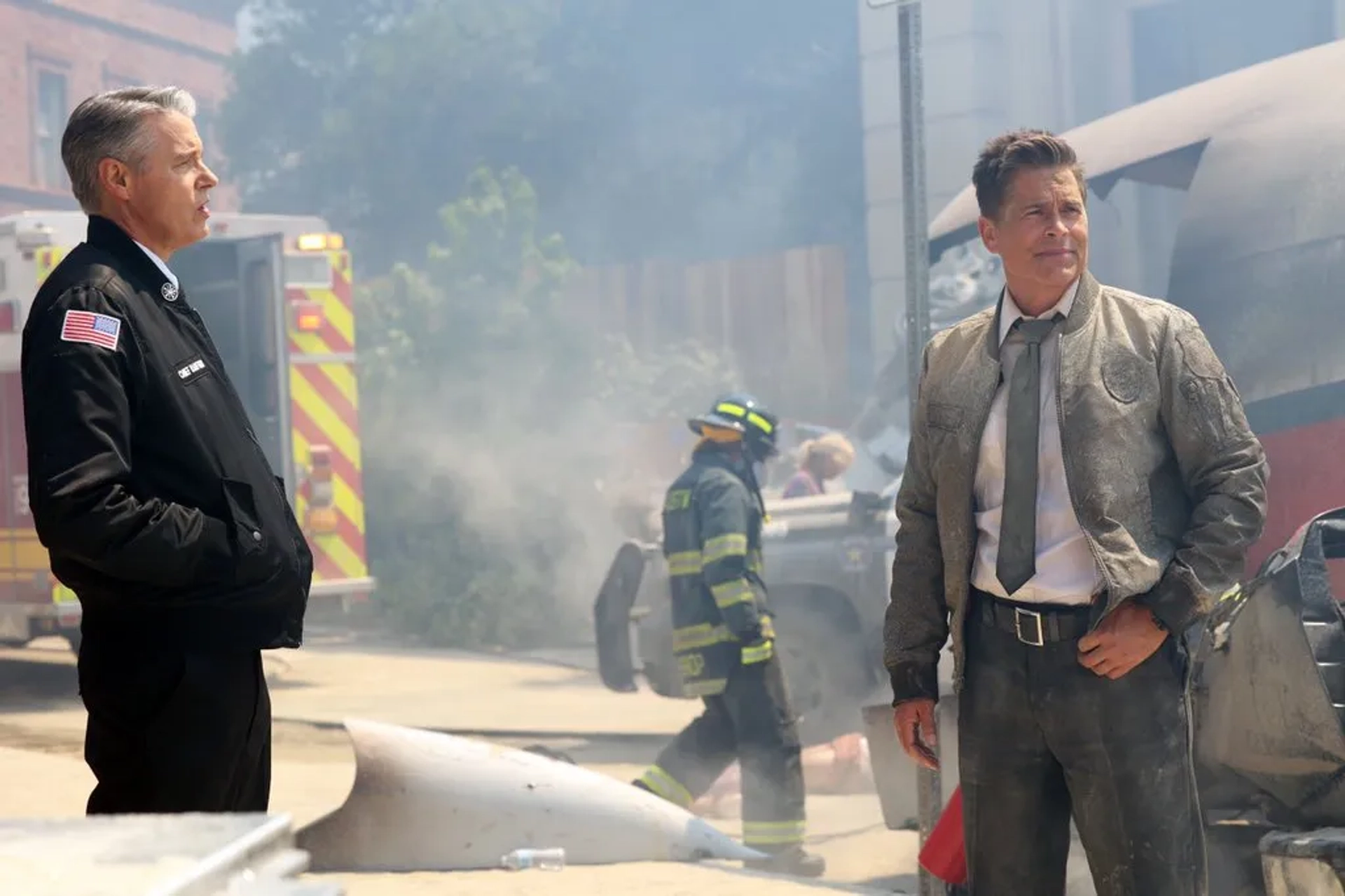 Rob Lowe and Kyle Secor in 9-1-1: Lone Star (2020)