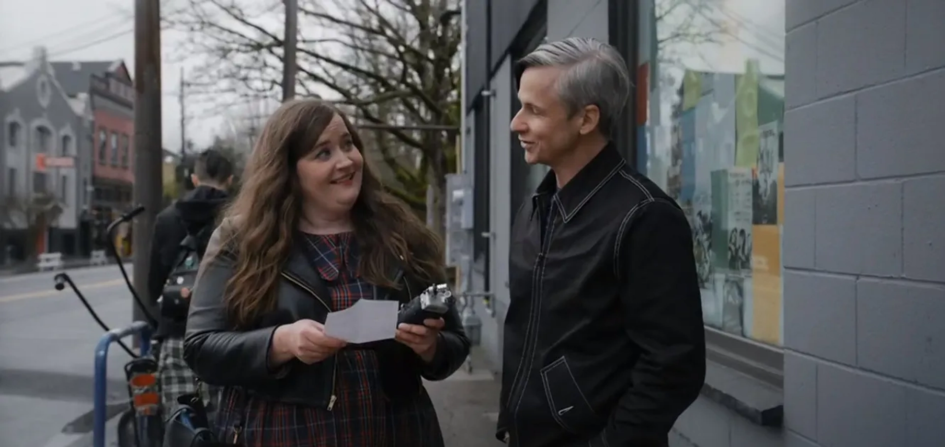 John Cameron Mitchell and Aidy Bryant in Shrill: Sorry (2021)