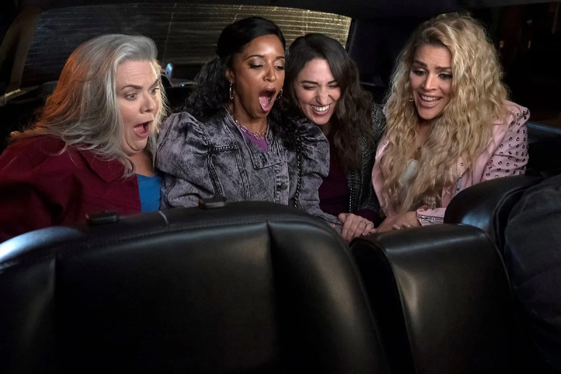 Busy Philipps, Renée Elise Goldsberry, Paula Pell, and Sara Bareilles in Girls5eva (2021)