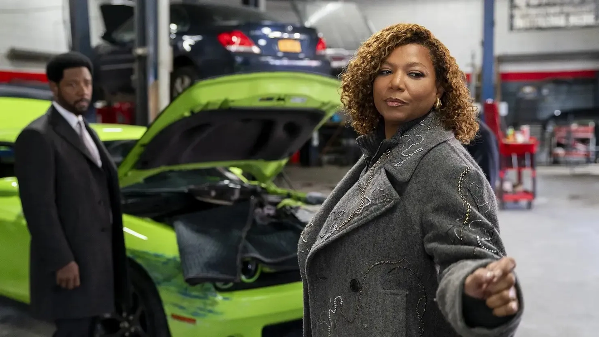 Queen Latifah and Tory Kittles in The Equalizer (2021)