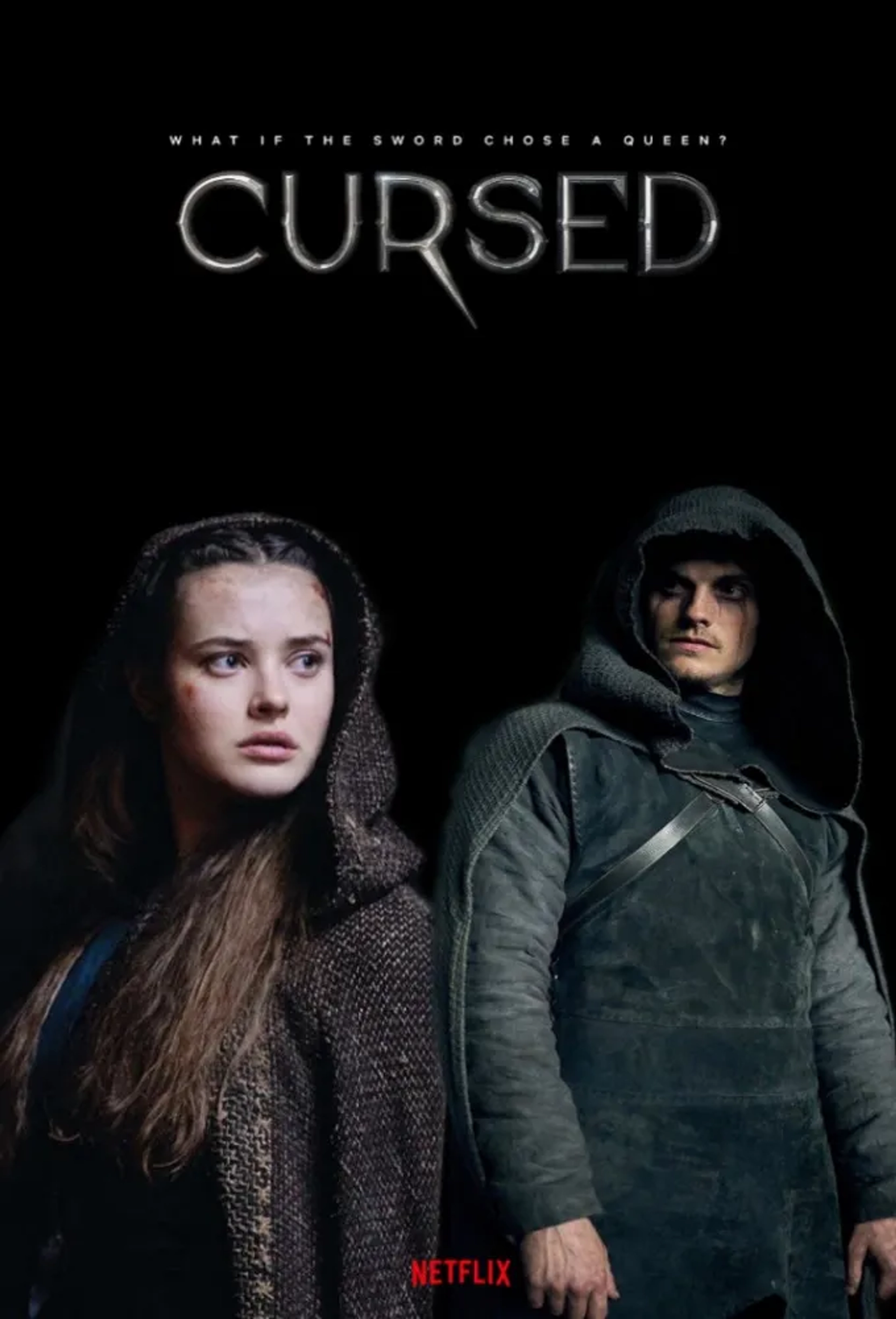 Daniel Sharman and Katherine Langford in Cursed (2020)