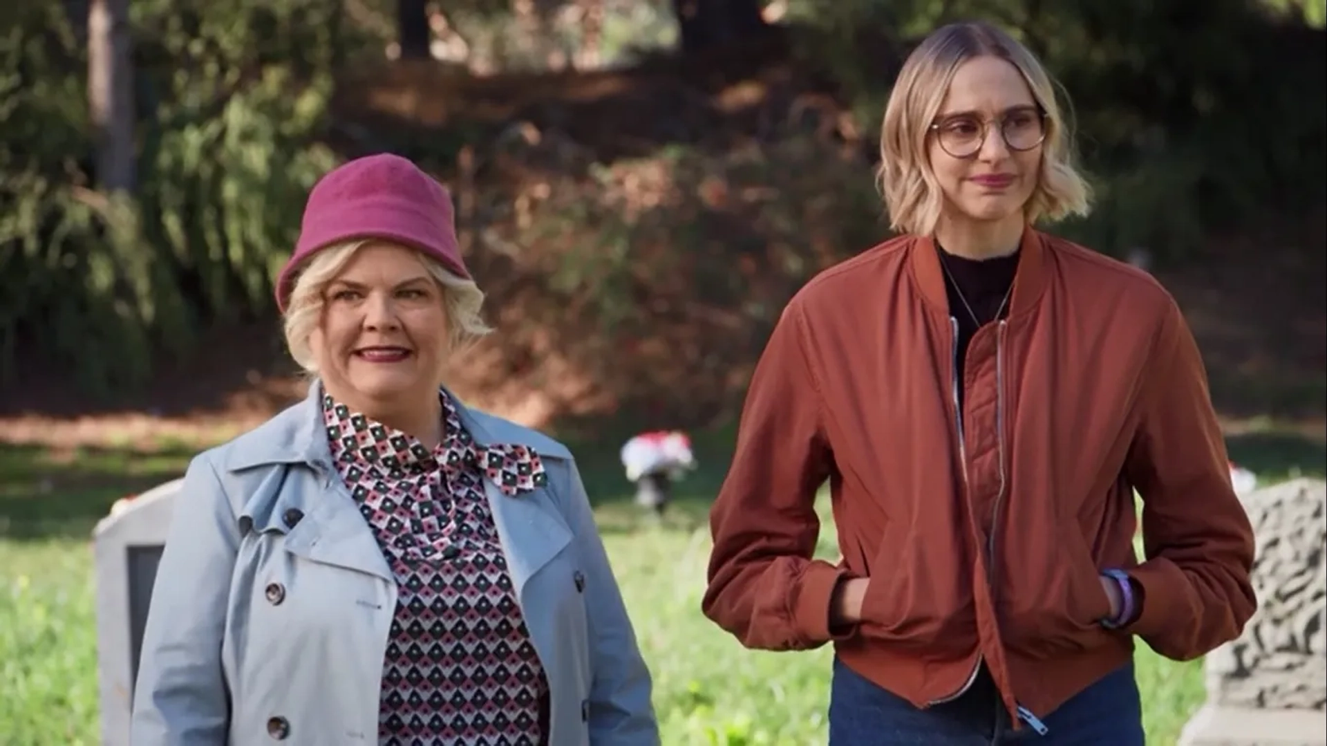 Paula Pell and Hayley Magnus in Mapleworth Murders (2020)