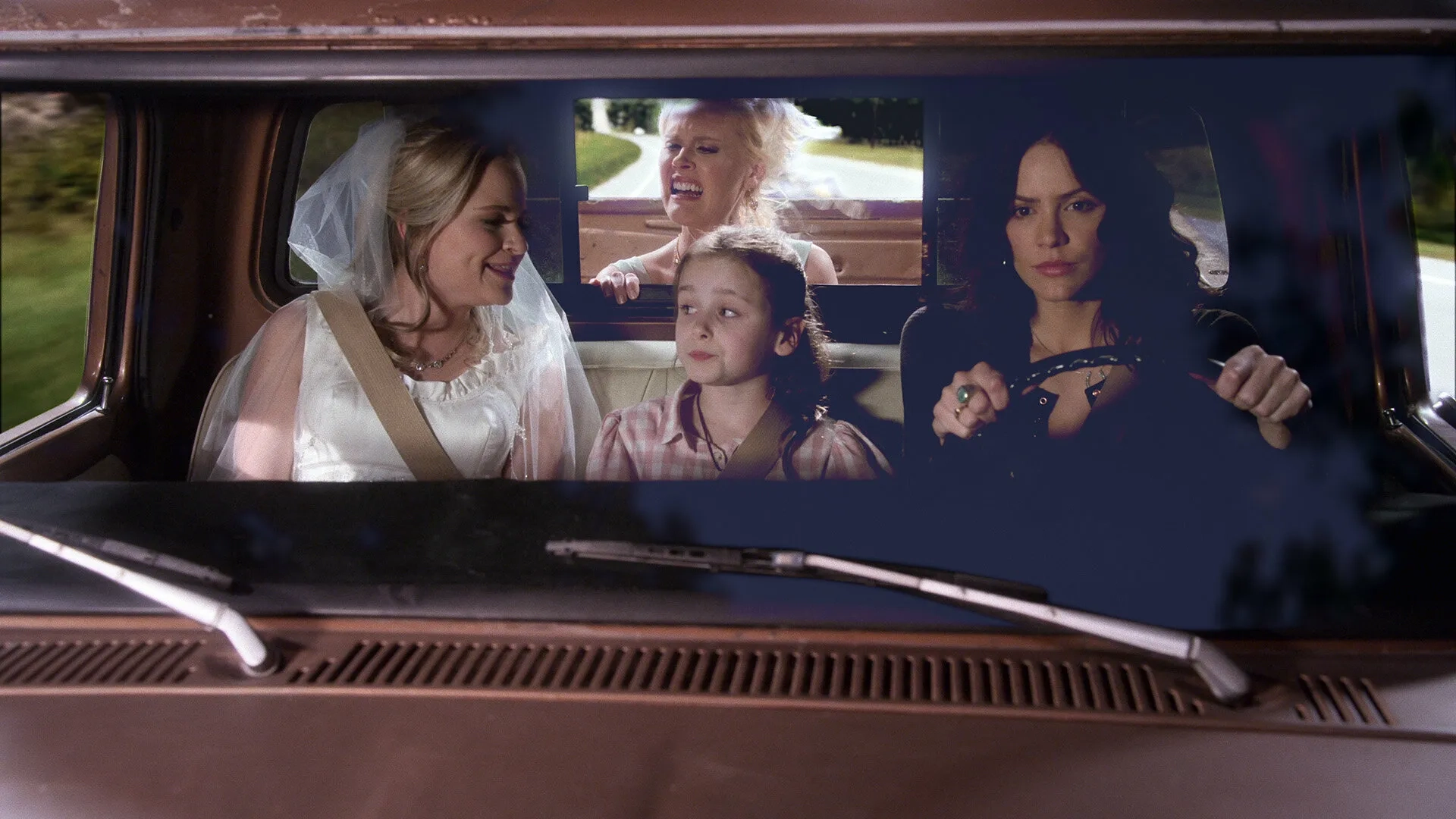 Stephanie Styles, Janet Varney, Katharine McPhee, and Shiloh Verrico in Country Comfort (2021)