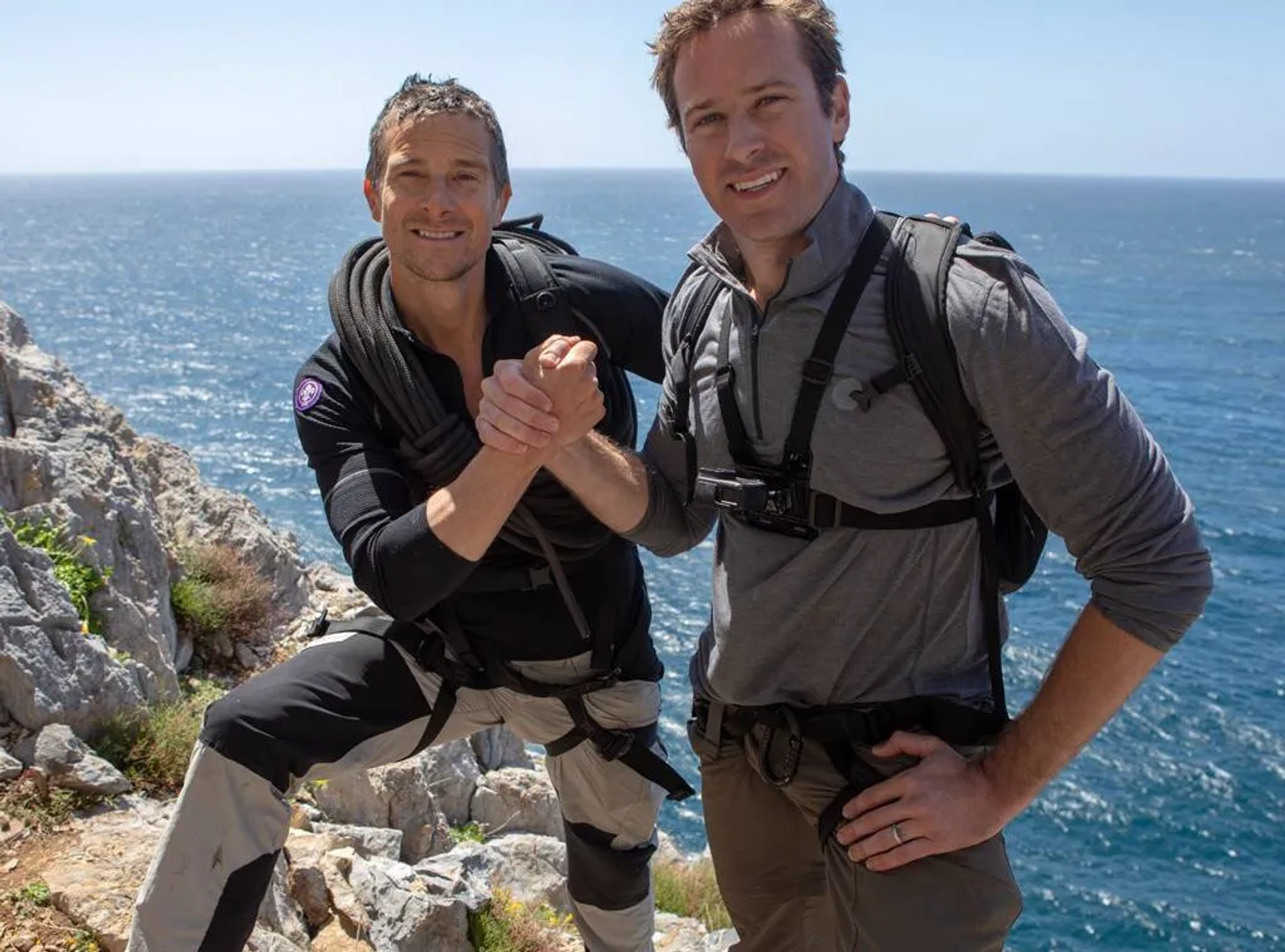 Armie Hammer and Bear Grylls in Running Wild with Bear Grylls: Armie Hammer in Sardinia (2019)