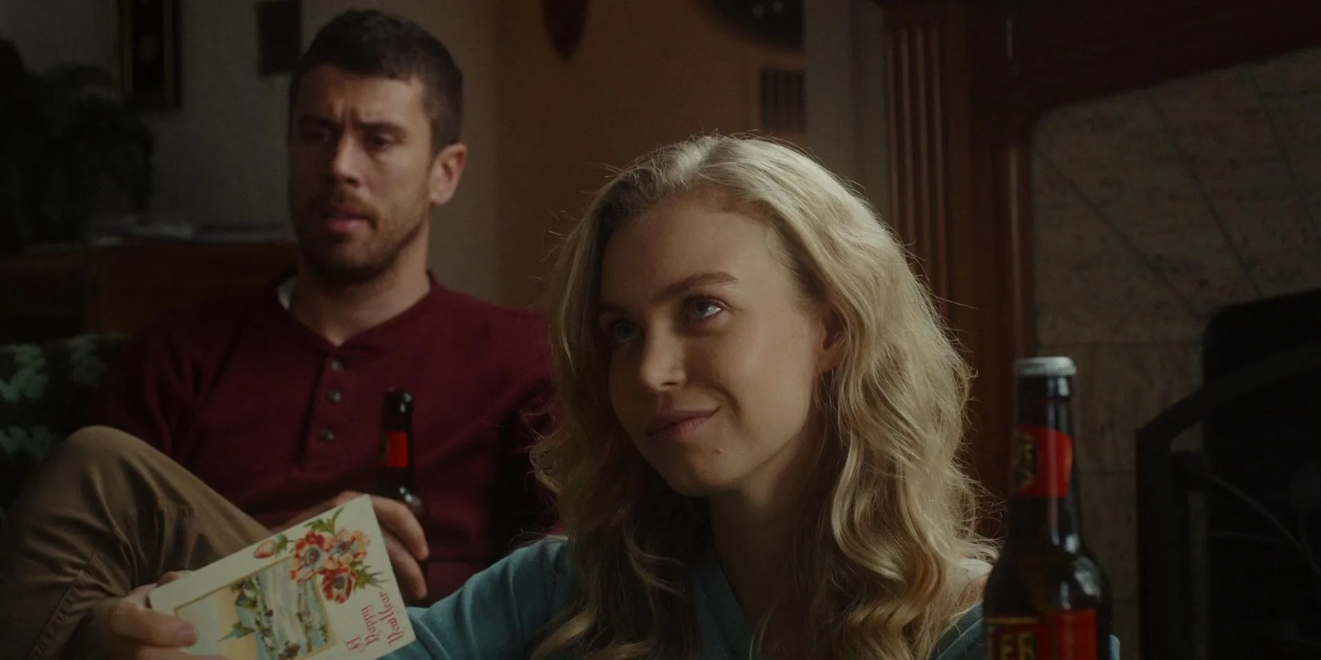 Toby Kebbell and Penelope Mitchell in Becoming (2020)