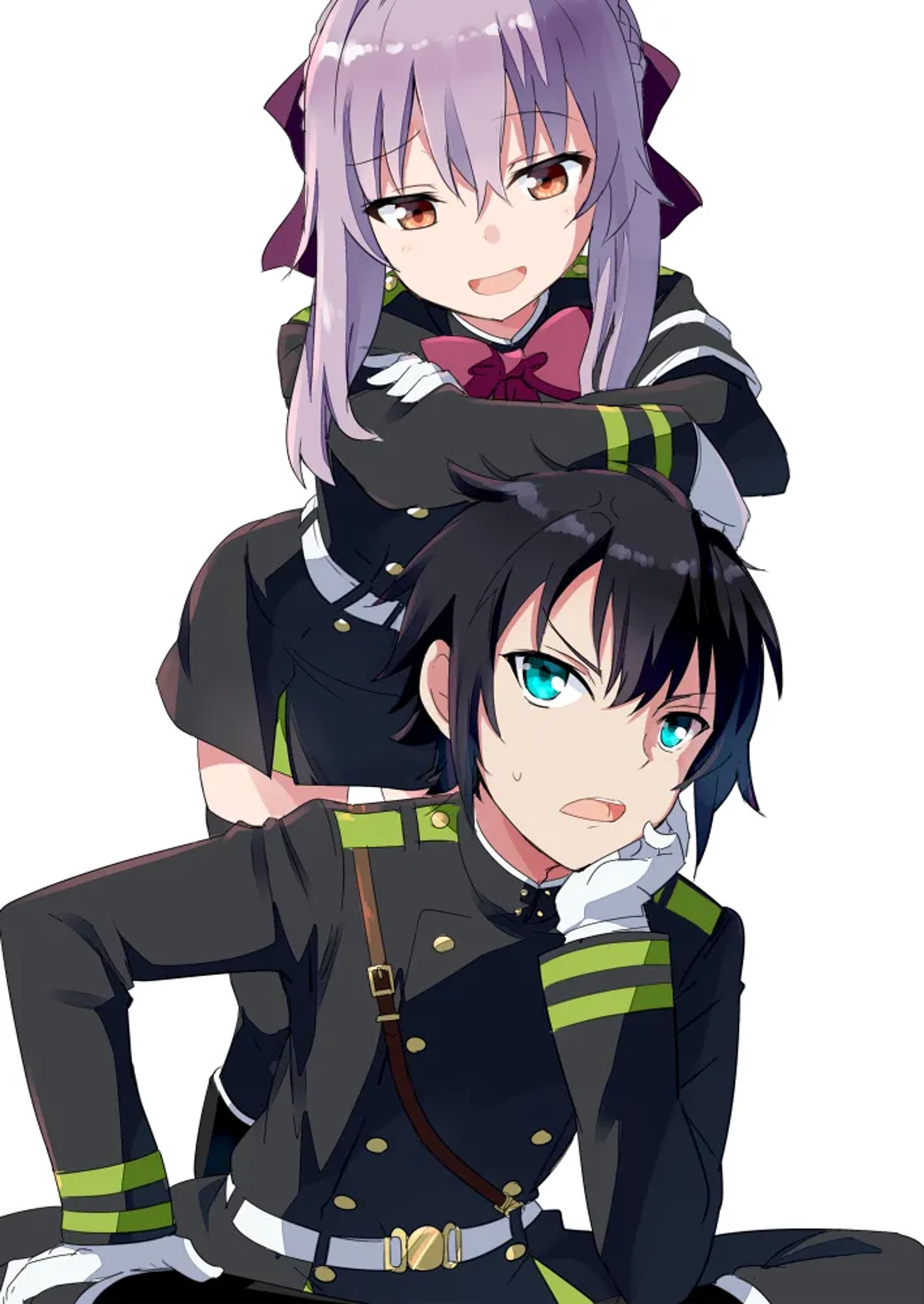 Miyu Irino and Saori Hayami in Seraph of the End (2015)