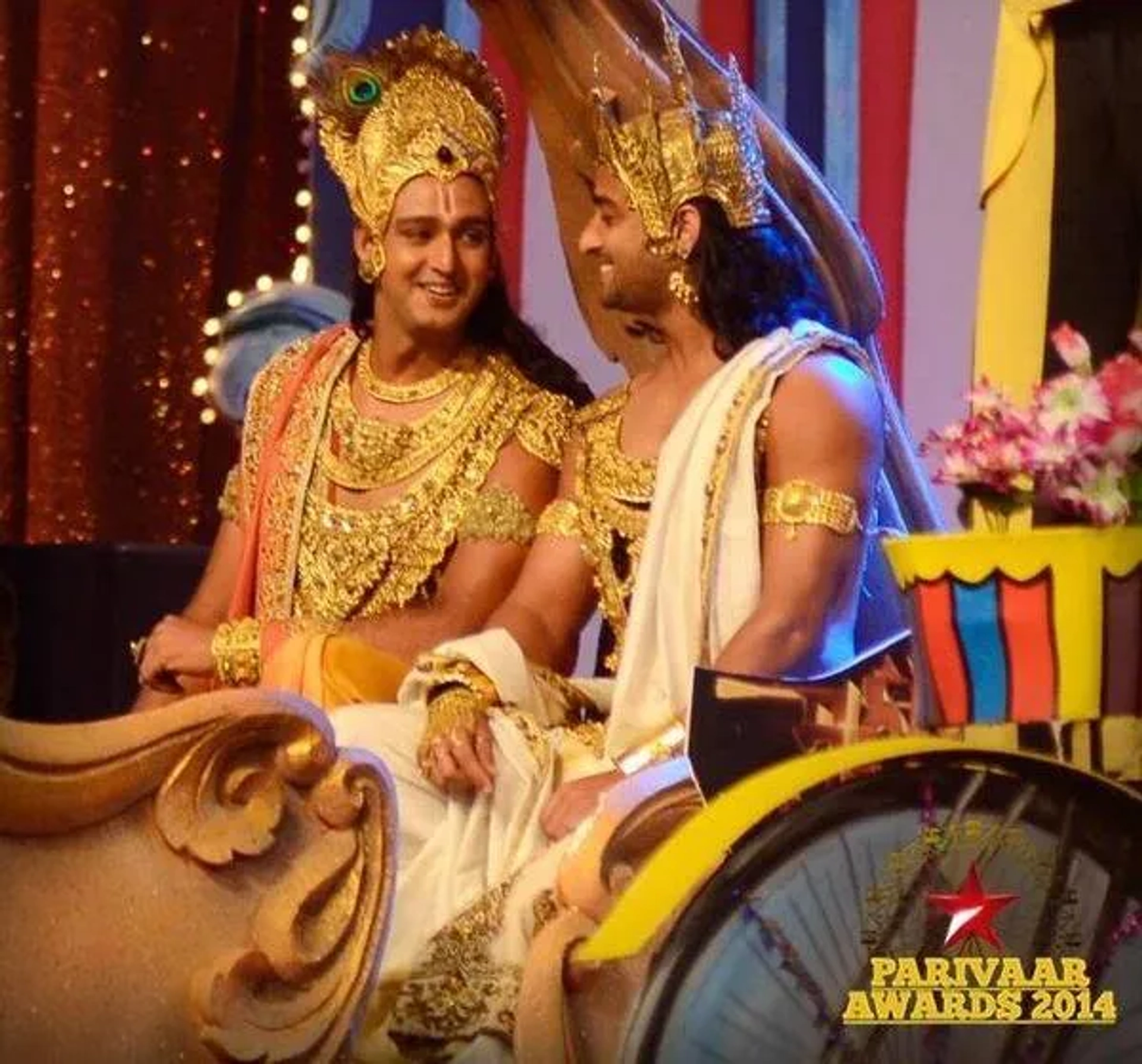 Shaheer Sheikh and Saurabh Raj Jain at an event for Mahabharat (2013)