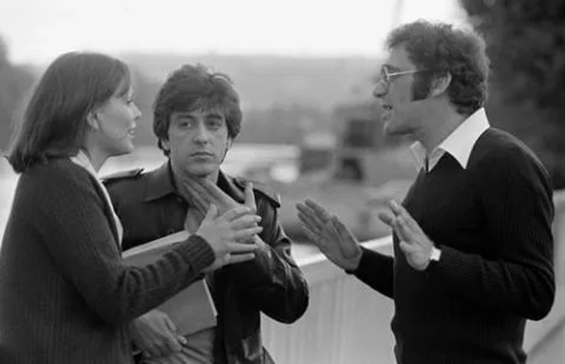 Al Pacino, Sydney Pollack, and Marthe Keller in Bobby Deerfield (1977)