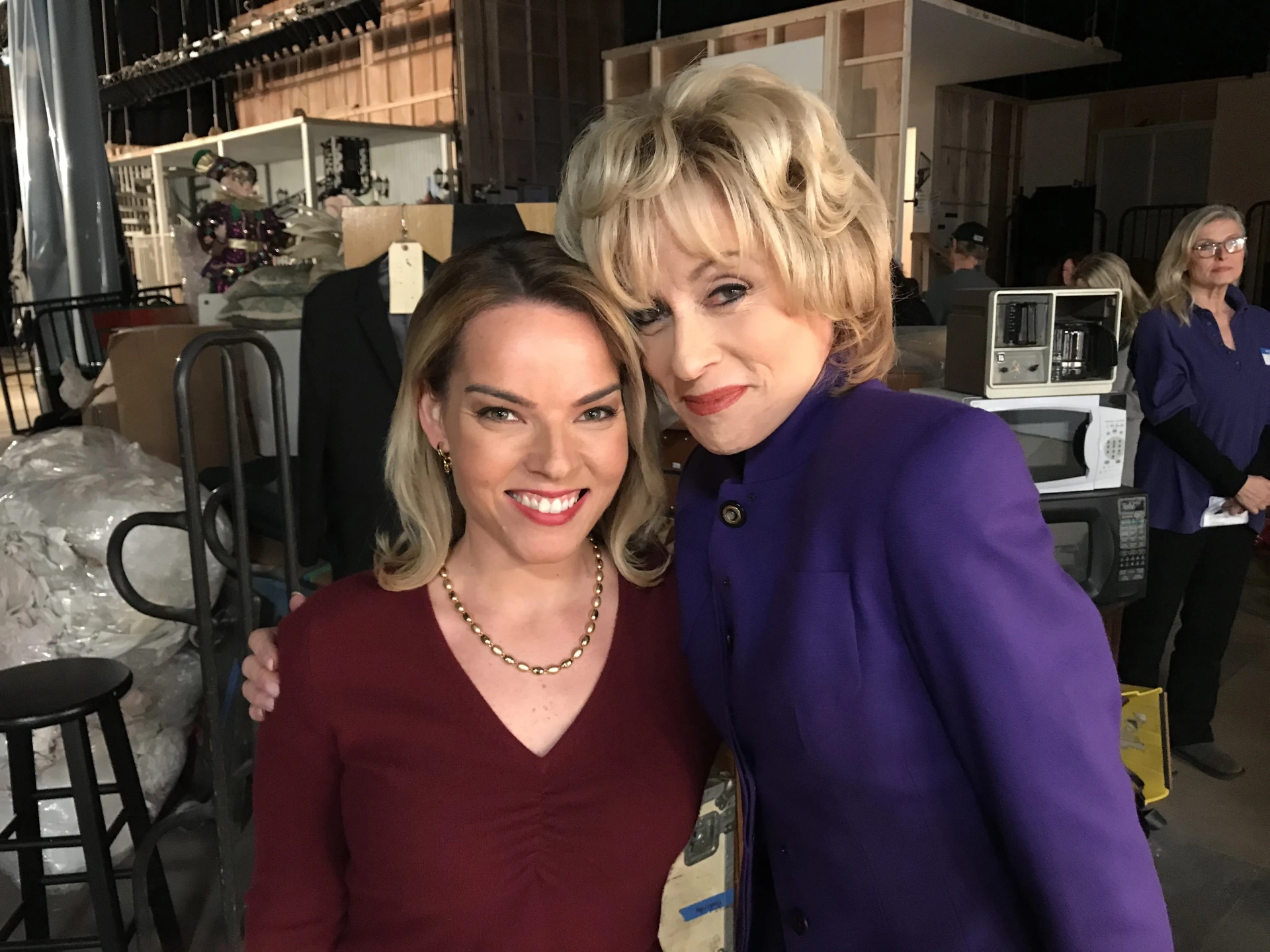 On set with Judith Light on American Crime Story: The Assassination of Gianni Versace