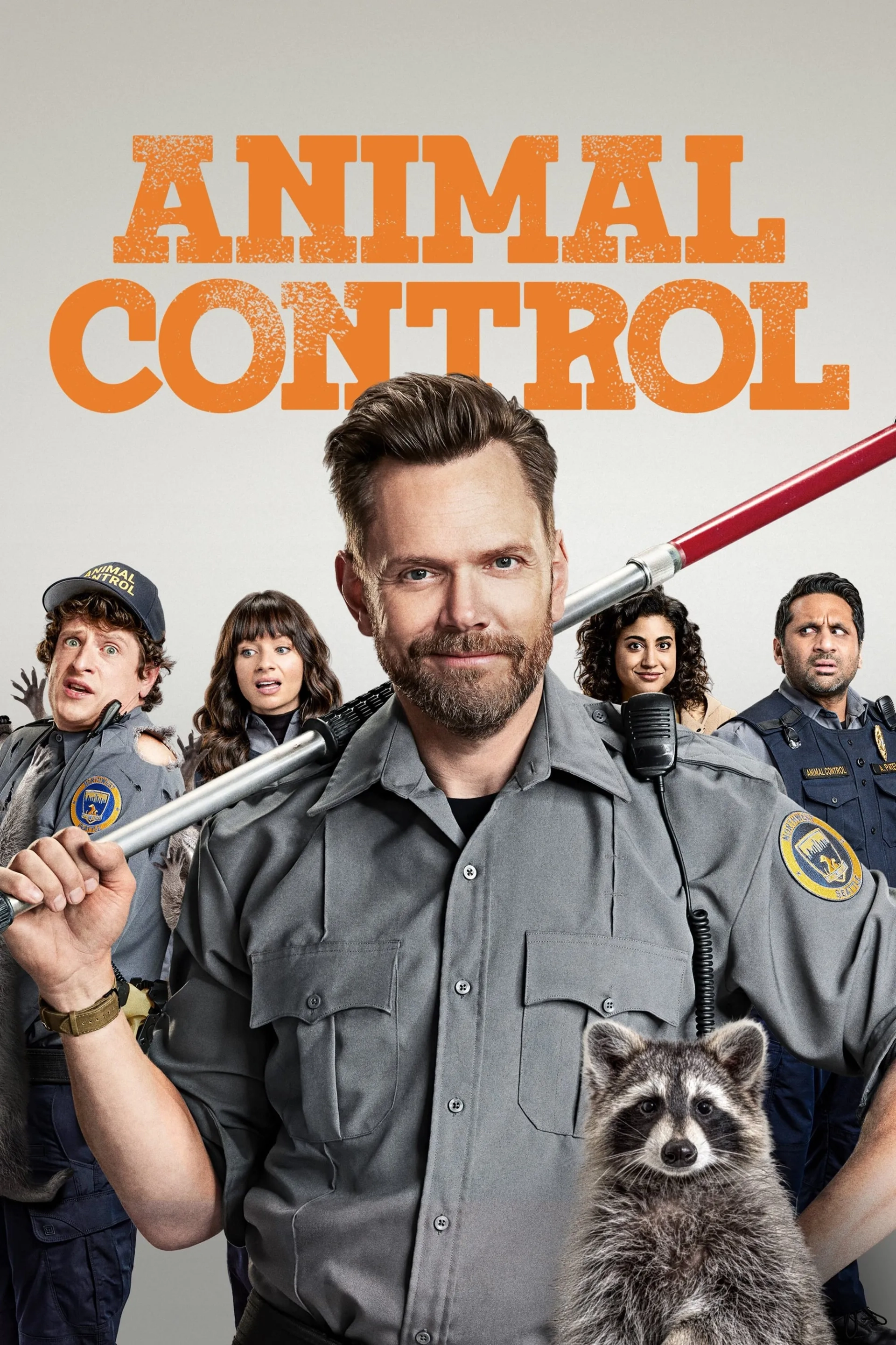 Joel McHale, Ravi Patel, Grace Palmer, Michael Rowland, and Vella Lovell in Animal Control (2023)