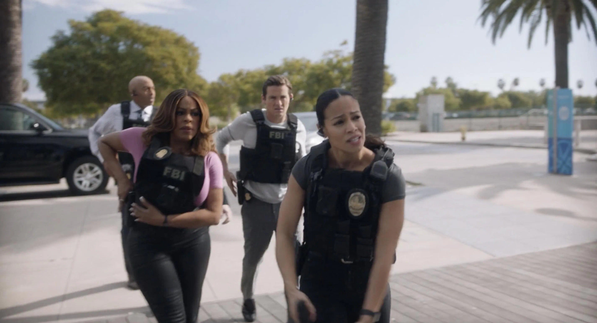 Still of Niecy Nash, Juani Feliz, Kevin Zegers, and James Lesure in The Rookie: Feds