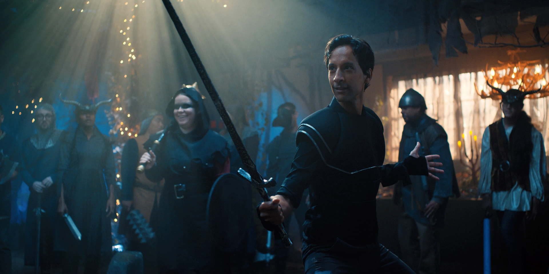 Jessie Ennis and Danny Pudi in Mythic Quest: Everlight (2021)