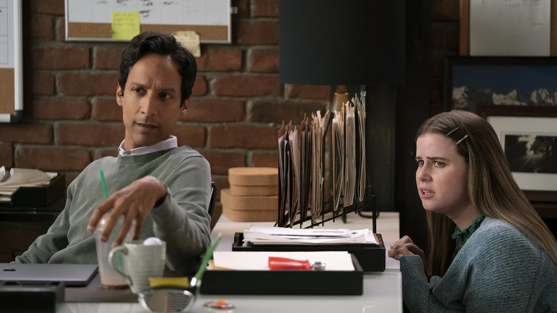 Jessie Ennis and Danny Pudi in Mythic Quest: TBD (2021)