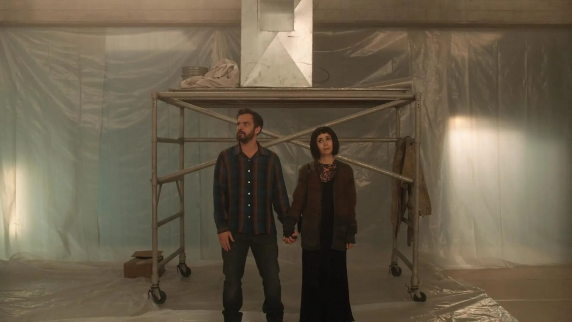 Cristin Milioti and Jake Johnson in Mythic Quest: A Dark Quiet Death (2020)