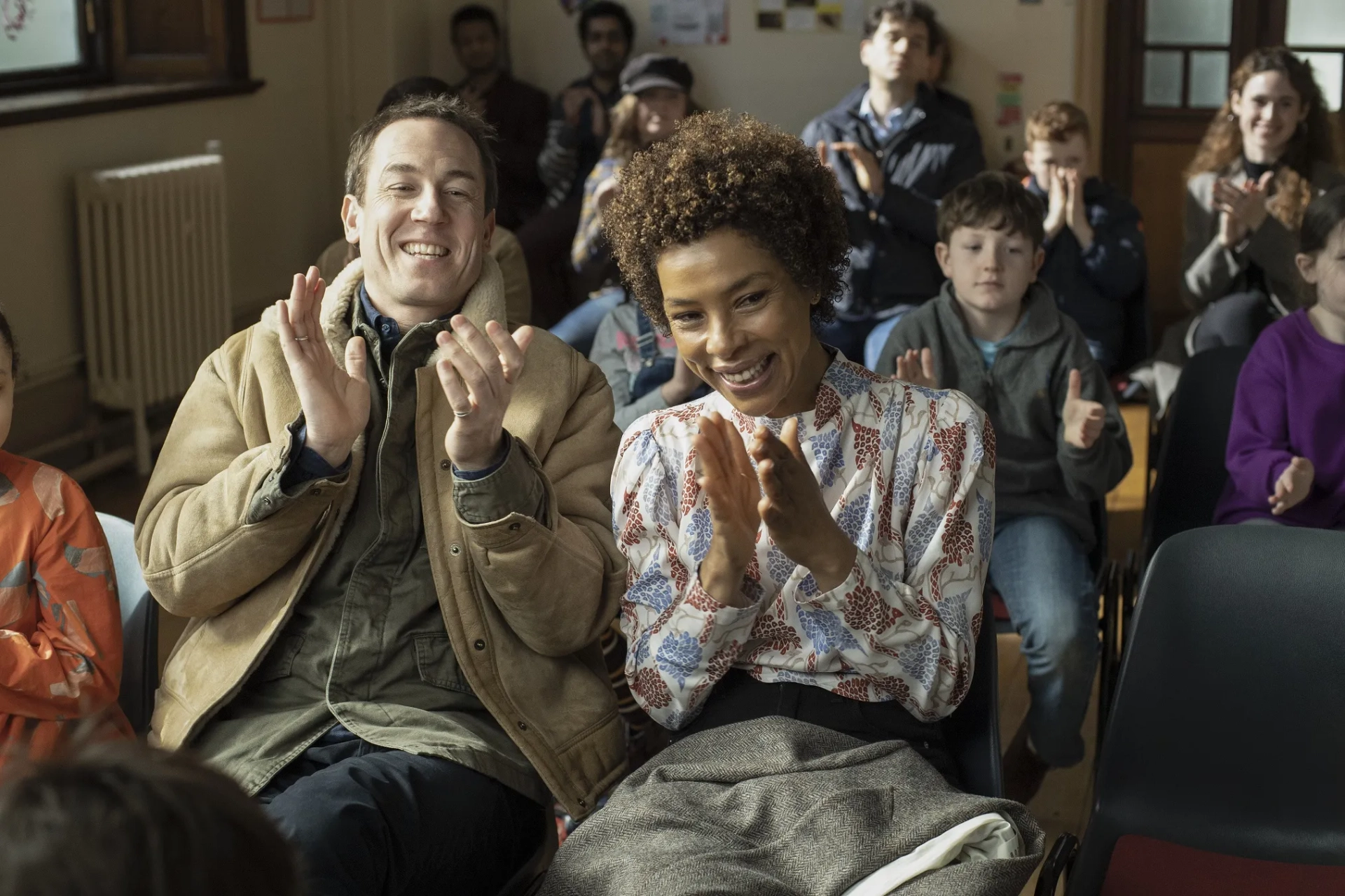 Tobias Menzies and Sophie Okonedo in Modern Love: A Second Embrace, with Hearts and Eyes Open (2021)