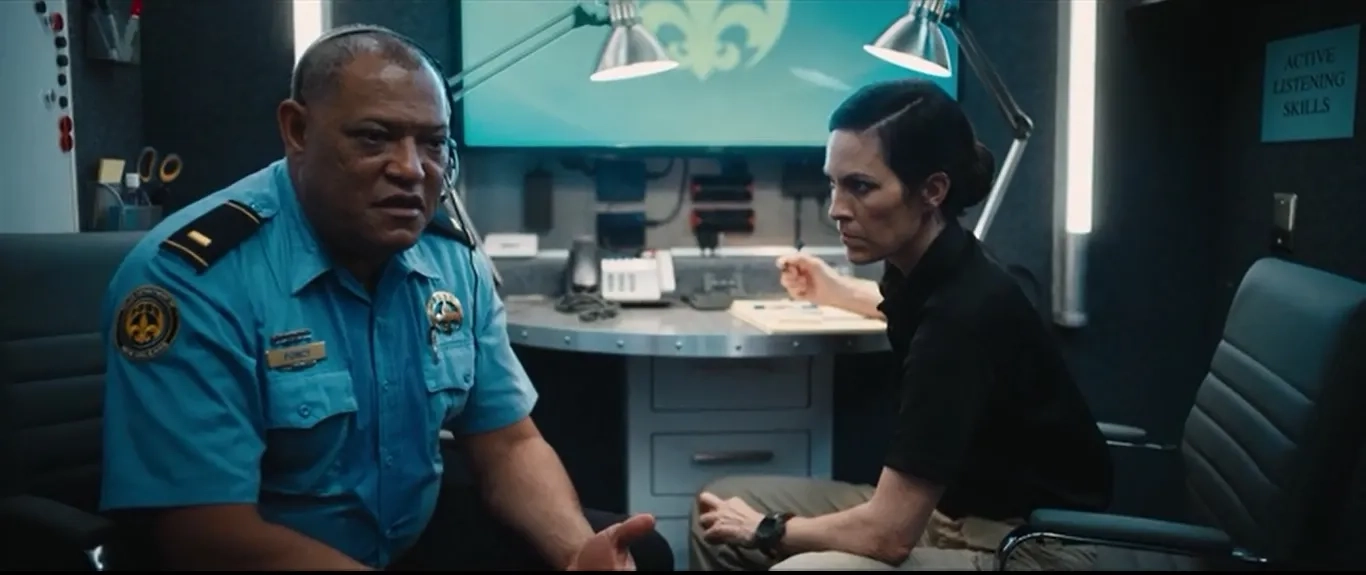 Laurence Fishburne and Annabeth Gish in #Freerayshawn (2020)