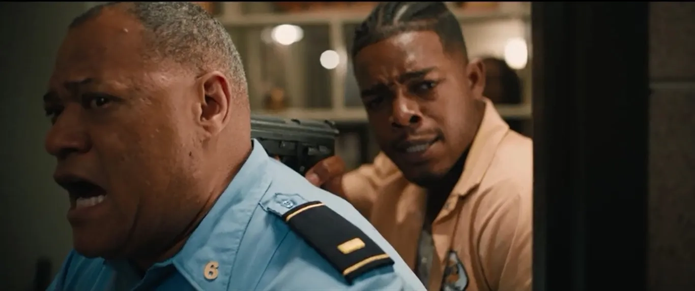 Laurence Fishburne and Stephan James in #Freerayshawn (2020)