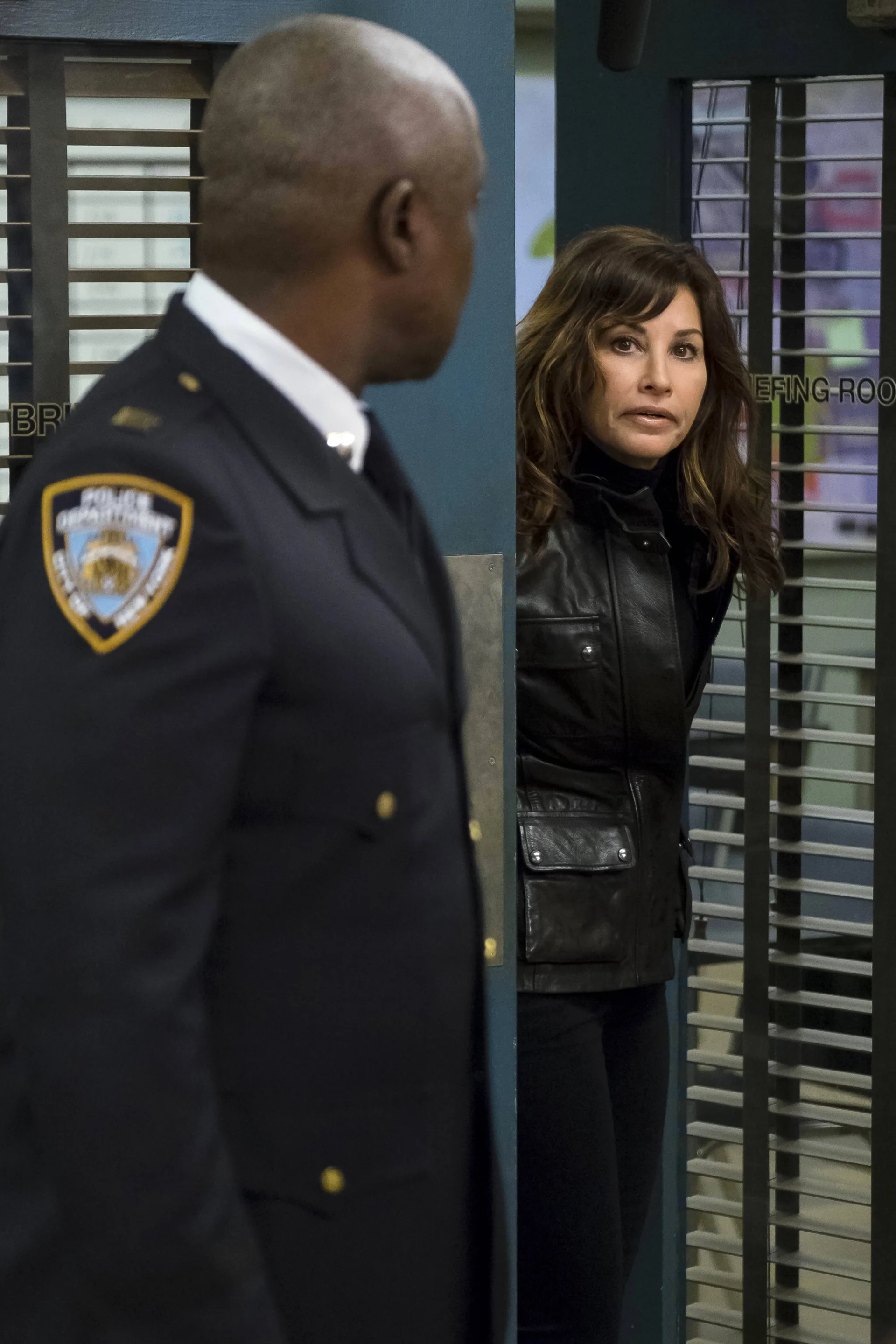 Gina Gershon and Andre Braugher in Brooklyn Nine-Nine (2013)