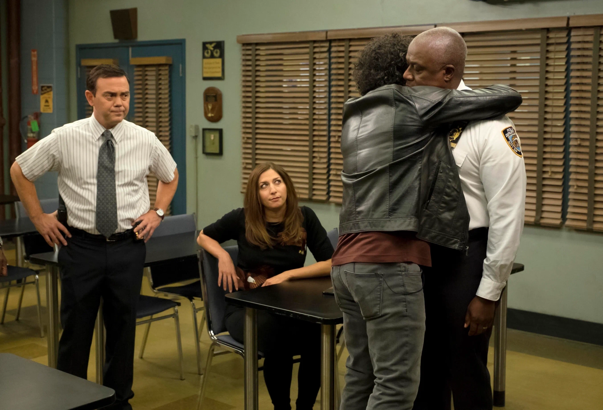 Andre Braugher, Joe Lo Truglio, Jason Mantzoukas, and Chelsea Peretti in Brooklyn Nine-Nine (2013)