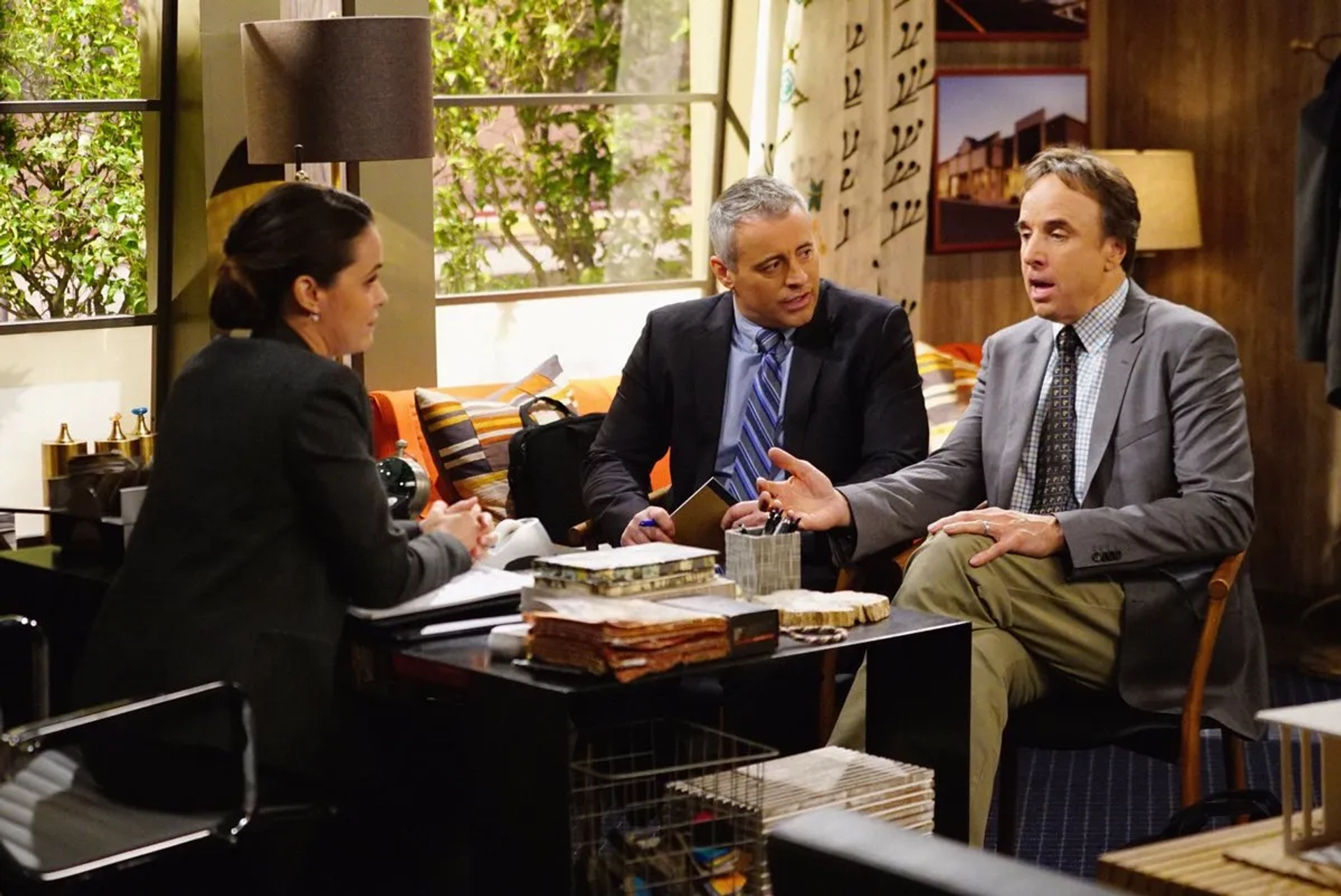 Matt LeBlanc, Kevin Nealon, and Christine Woods in Man with a Plan (2016)