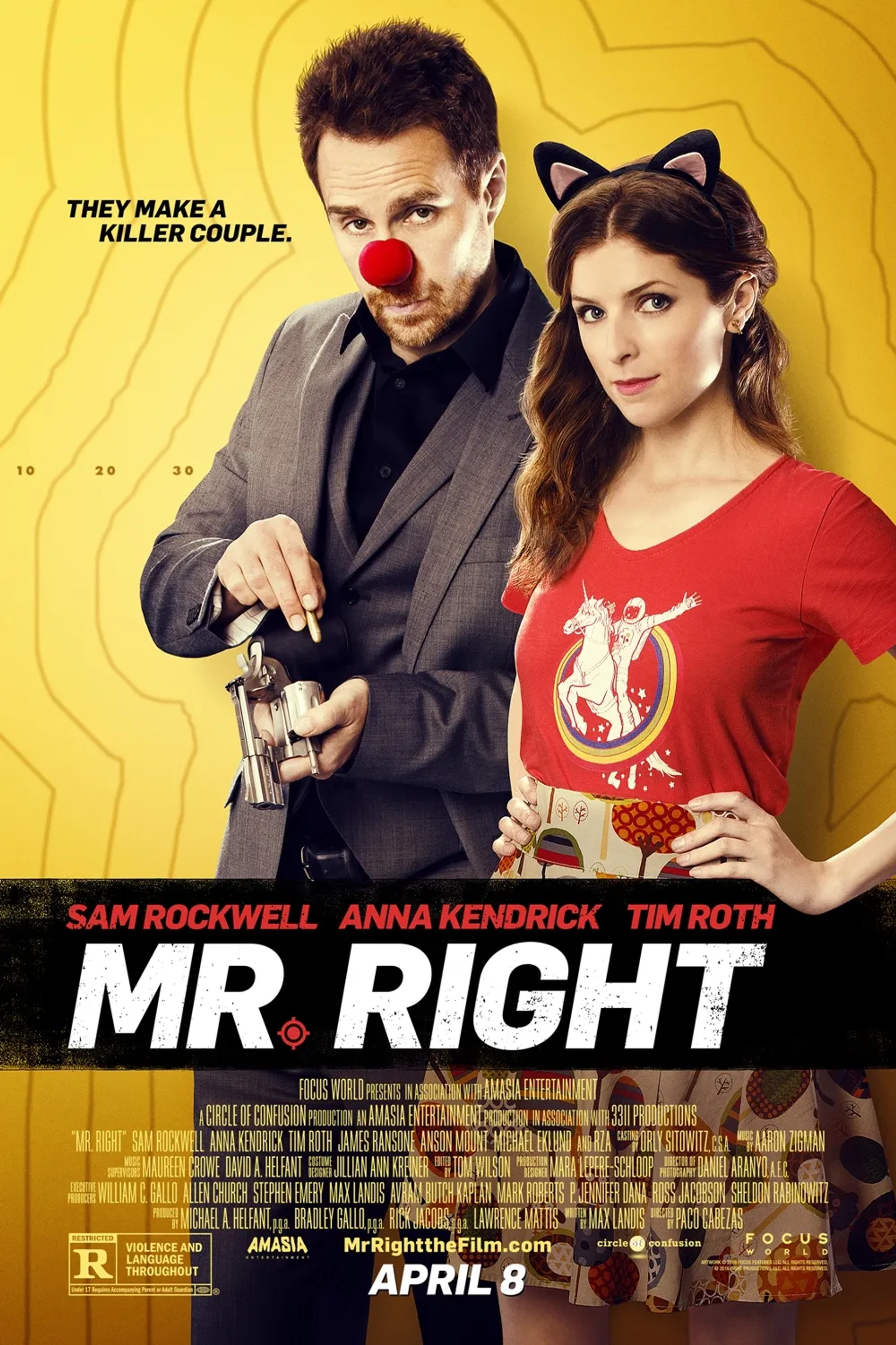 Sam Rockwell and Anna Kendrick in Mr. Right (2015)