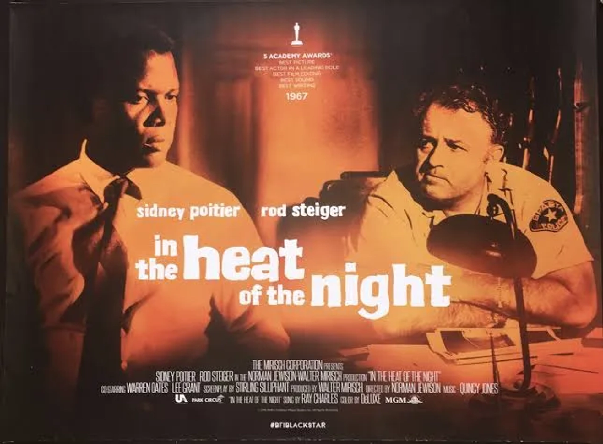 Sidney Poitier and Rod Steiger in In the Heat of the Night (1967)