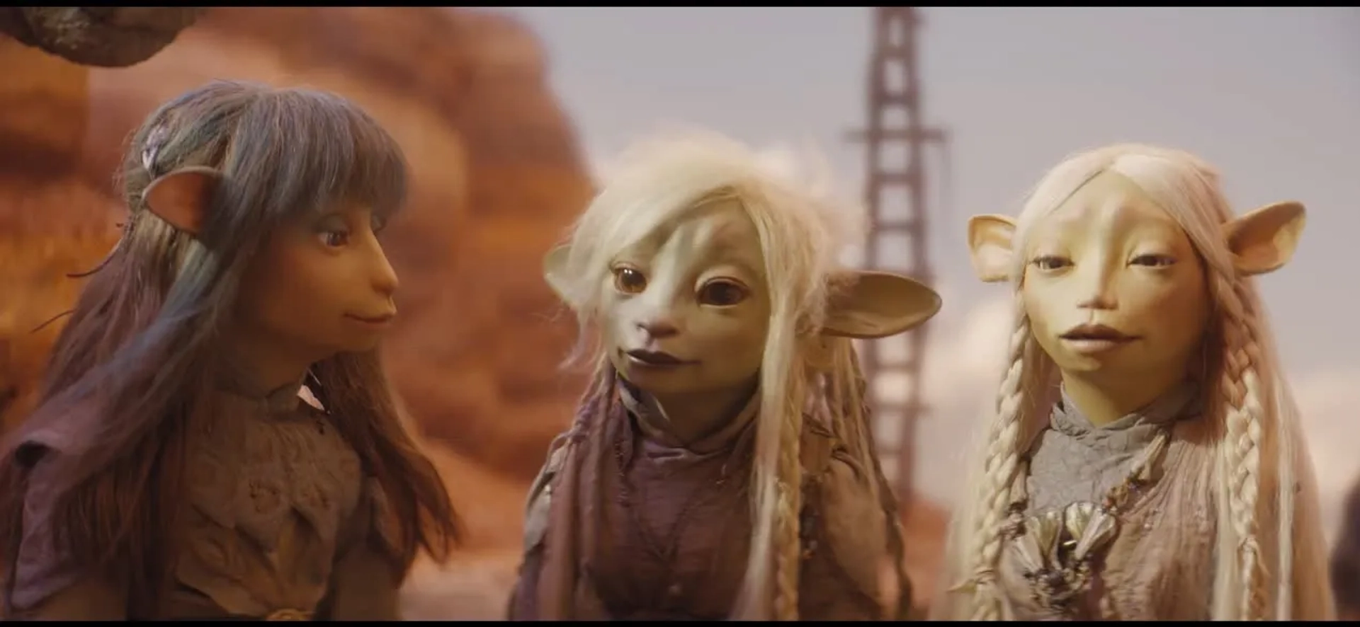 Nathalie Emmanuel, Taron Egerton, and Anya Taylor-Joy in The Dark Crystal: Age of Resistance (2019)