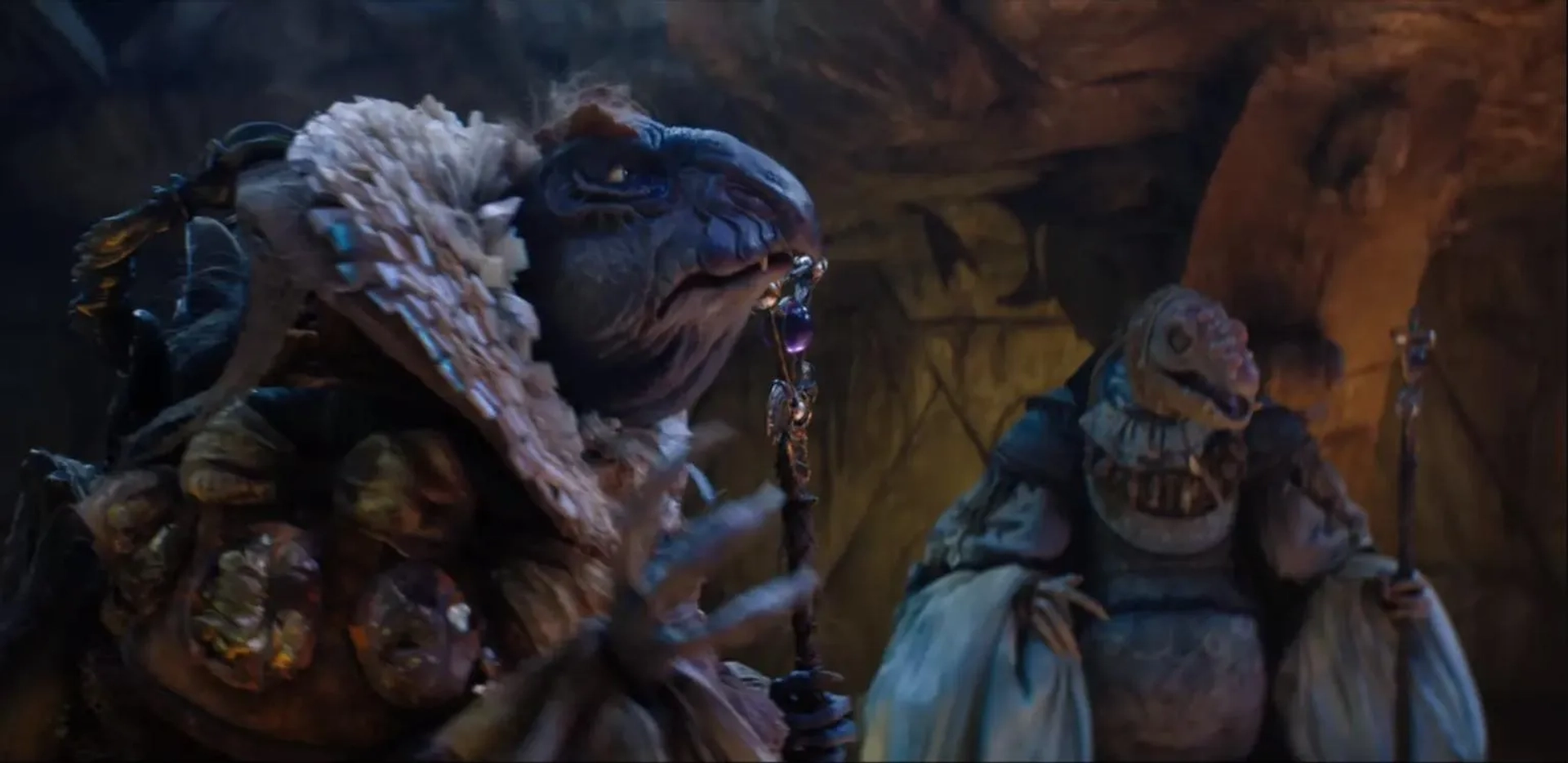 Harvey Fierstein, Louise Gold, Helena Smee, and Awkwafina in The Dark Crystal: Age of Resistance (2019)