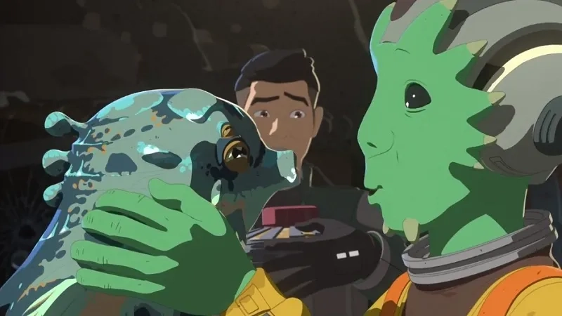 Christopher Sean and Josh Brener in Star Wars: Resistance (2018)