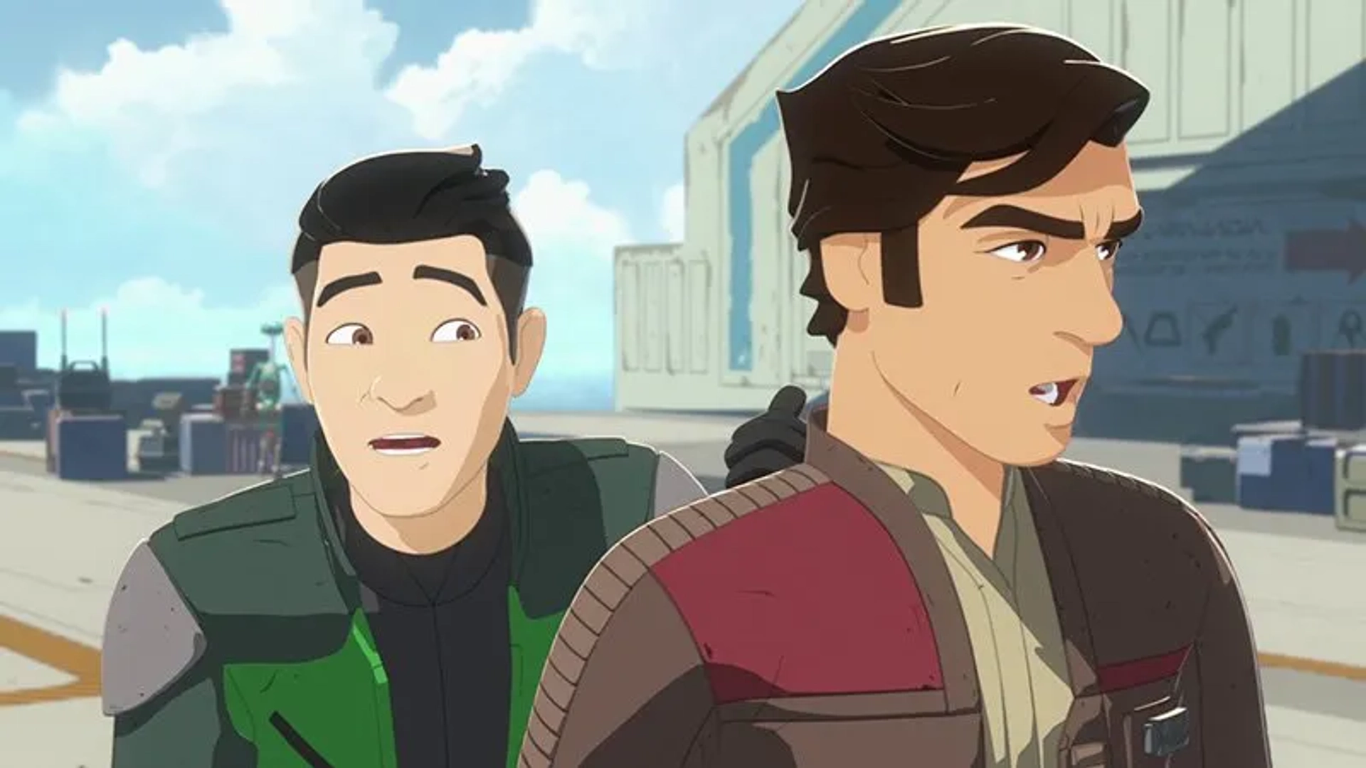 Oscar Isaac and Christopher Sean in Star Wars: Resistance (2018)