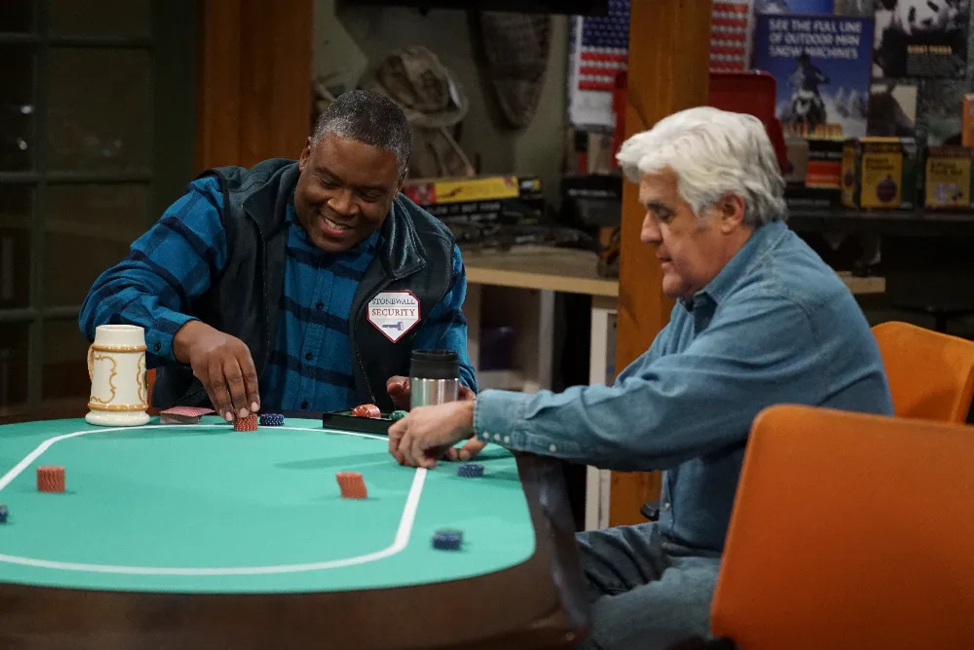 Jay Leno and Jonathan Adams in Last Man Standing (2011)