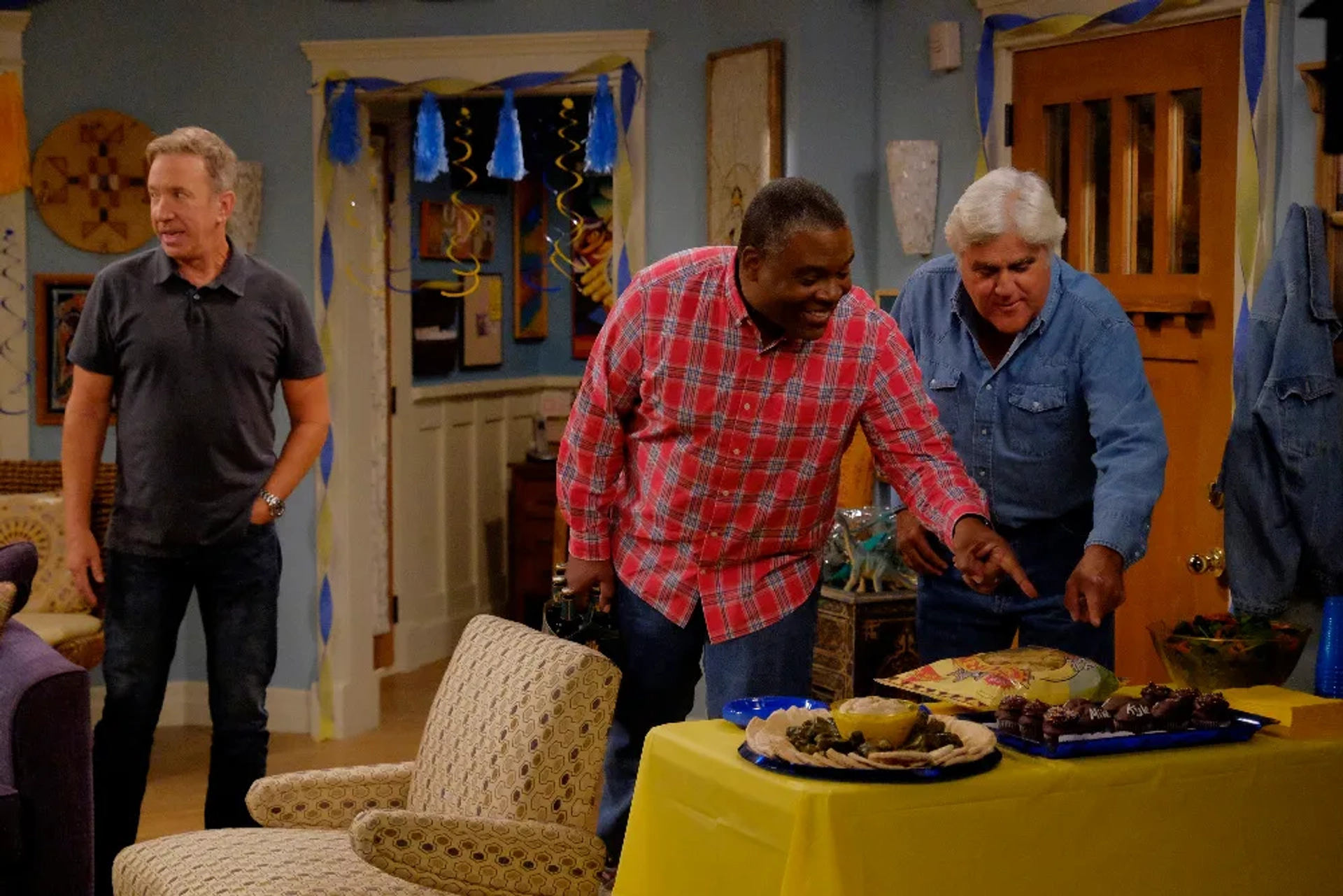 Tim Allen, Jay Leno, and Jonathan Adams in Last Man Standing (2011)