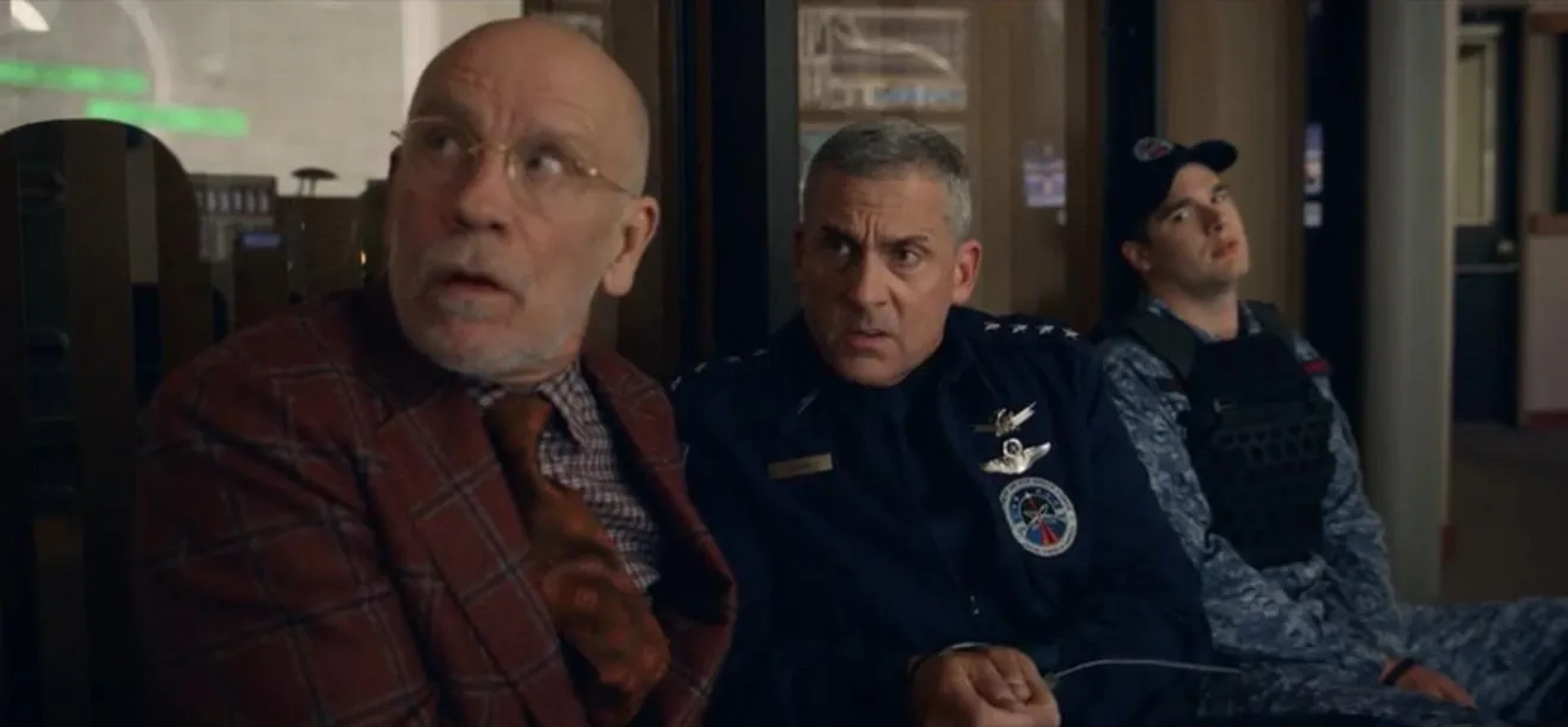 John Malkovich, Steve Carell, and Spencer House in Space Force: Proportionate Response (2020)