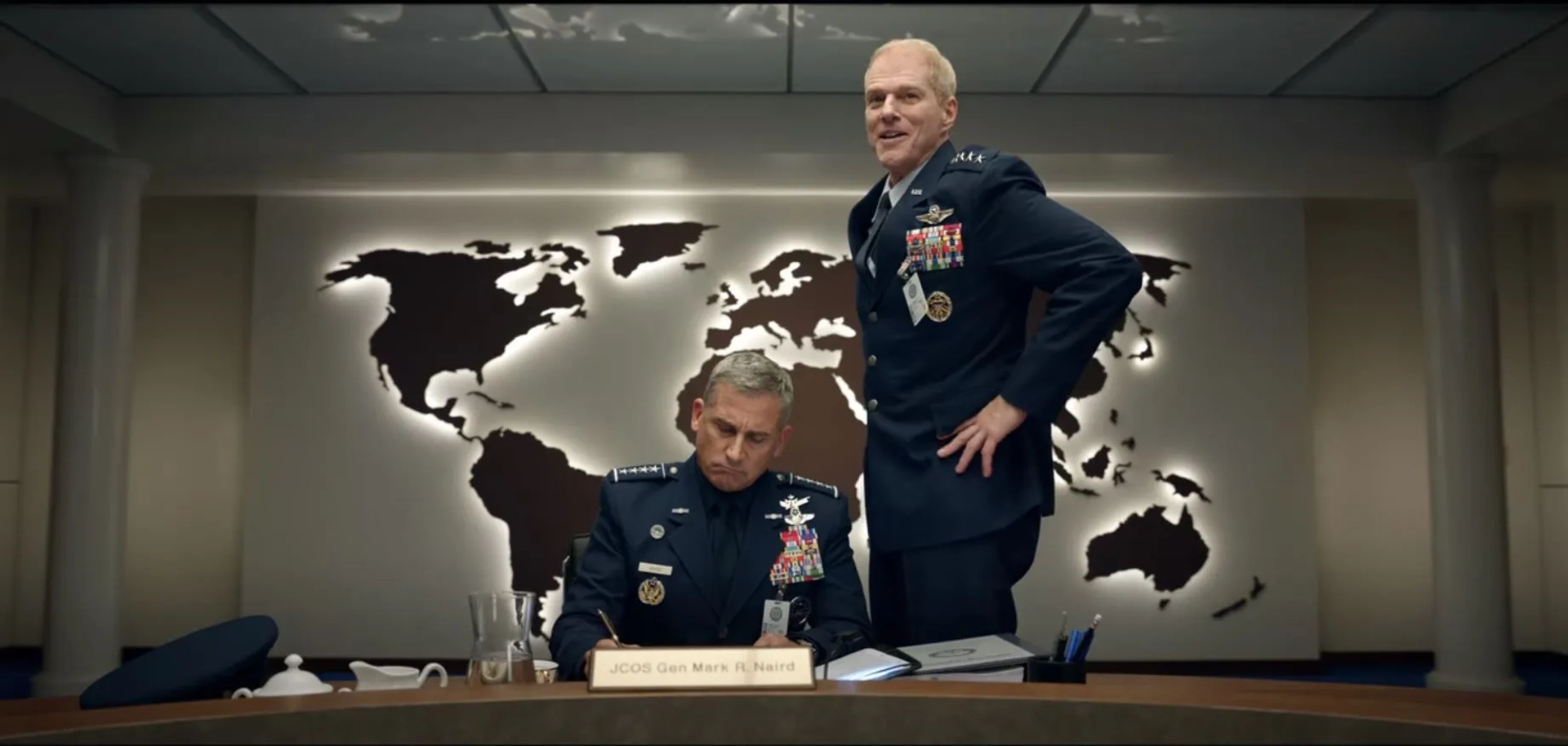 Noah Emmerich and Steve Carell in Space Force: Mark and Mallory Go to Washington (2020)