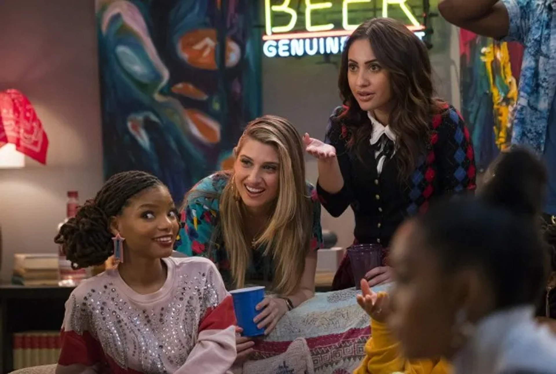 Emily Arlook, Francia Raisa, and Yara Shahidi in Grown-ish (2018)