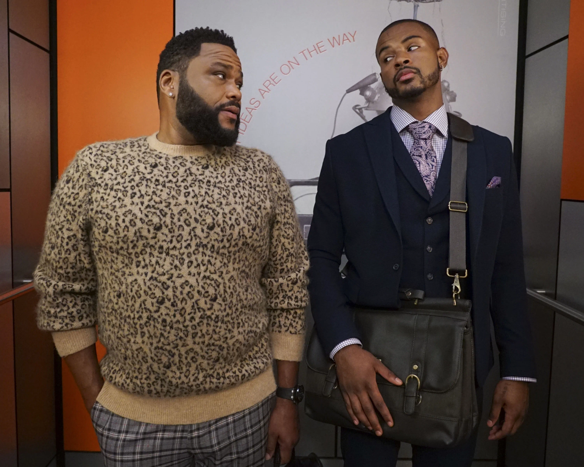 Anthony Anderson and Trevor Jackson in Grown-ish: Real Life S**t (2020)