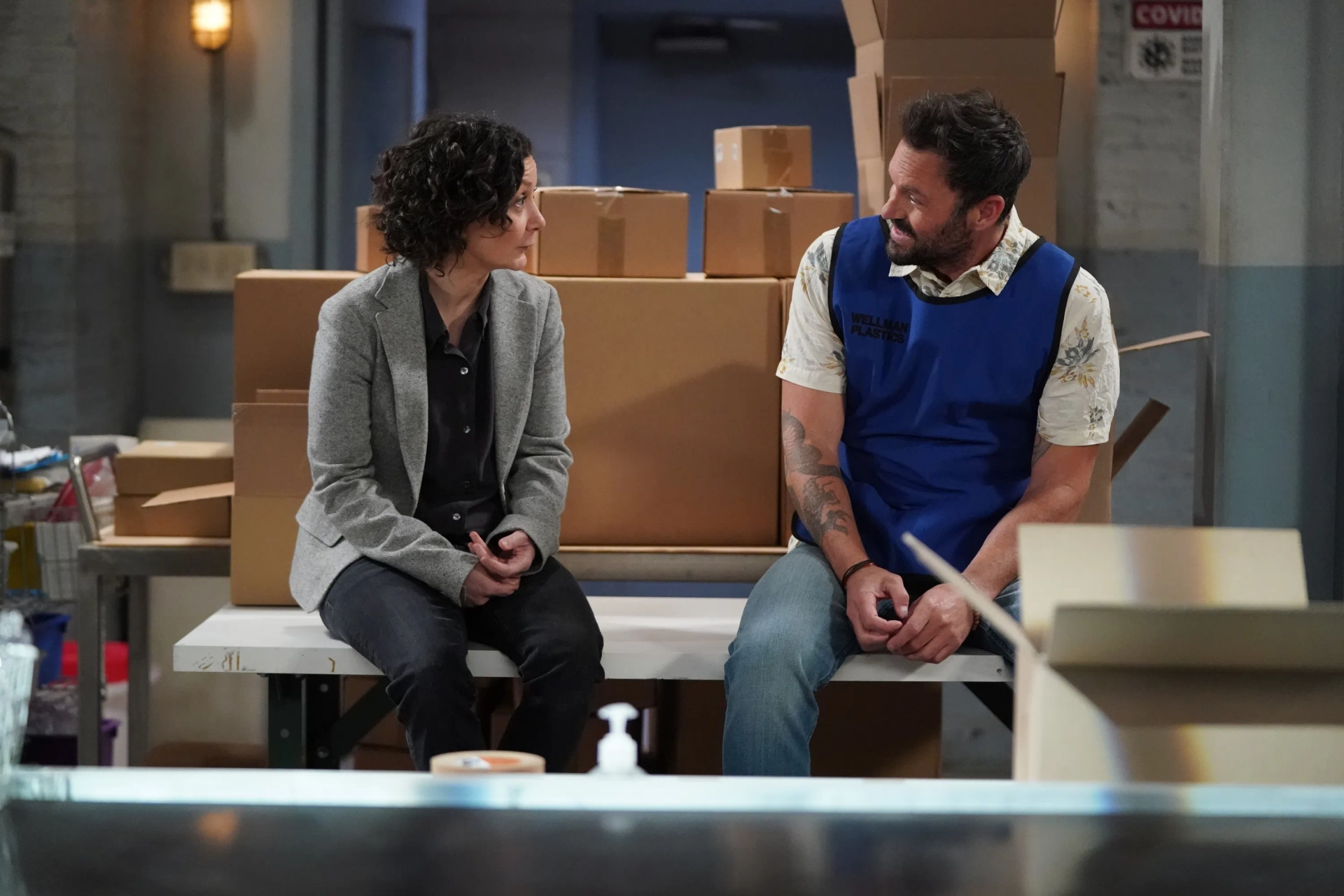 Sara Gilbert and Brian Austin Green in The Conners: Regrets, Rehabs and Realtors (2021)