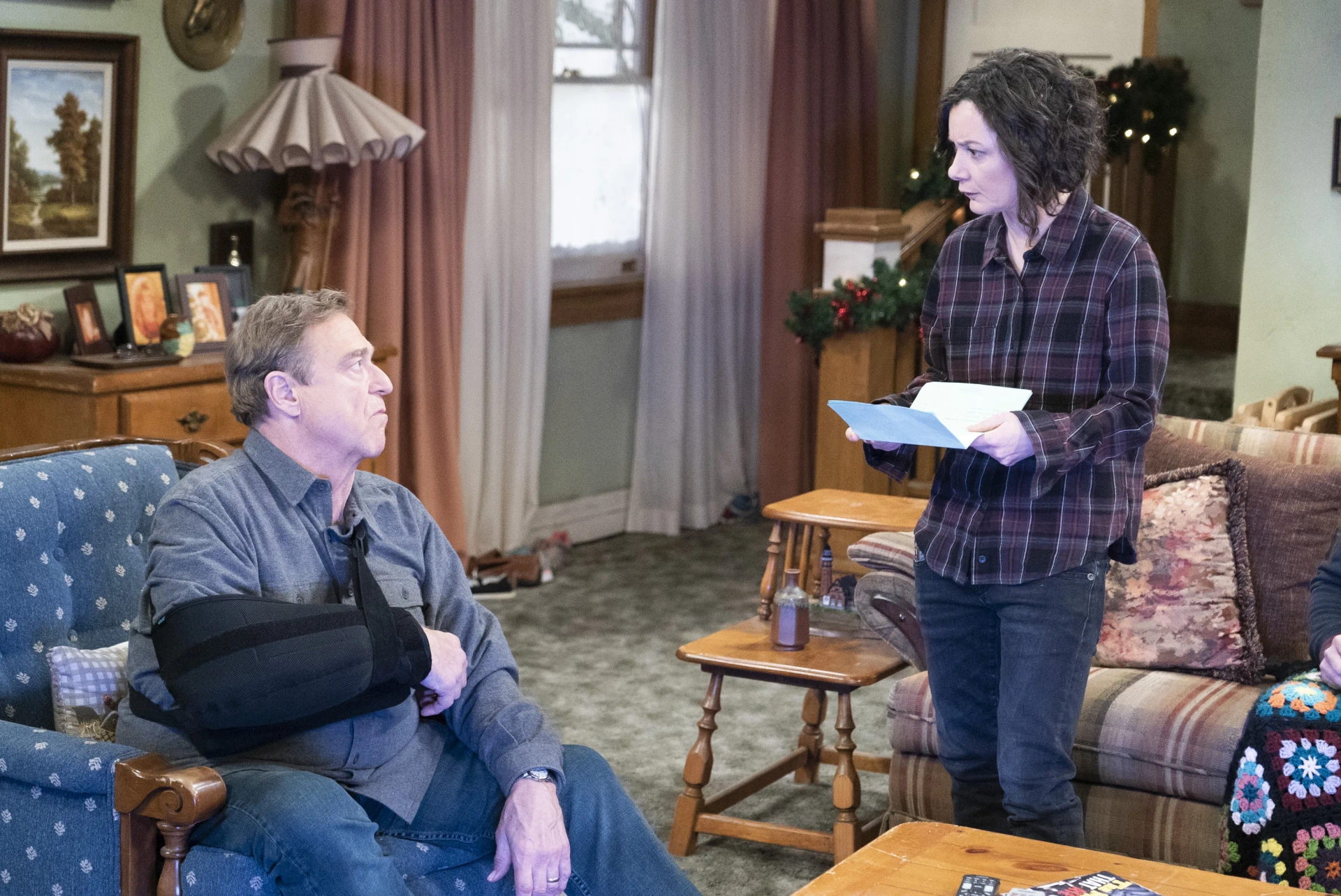 John Goodman and Sara Gilbert in The Conners (2018)