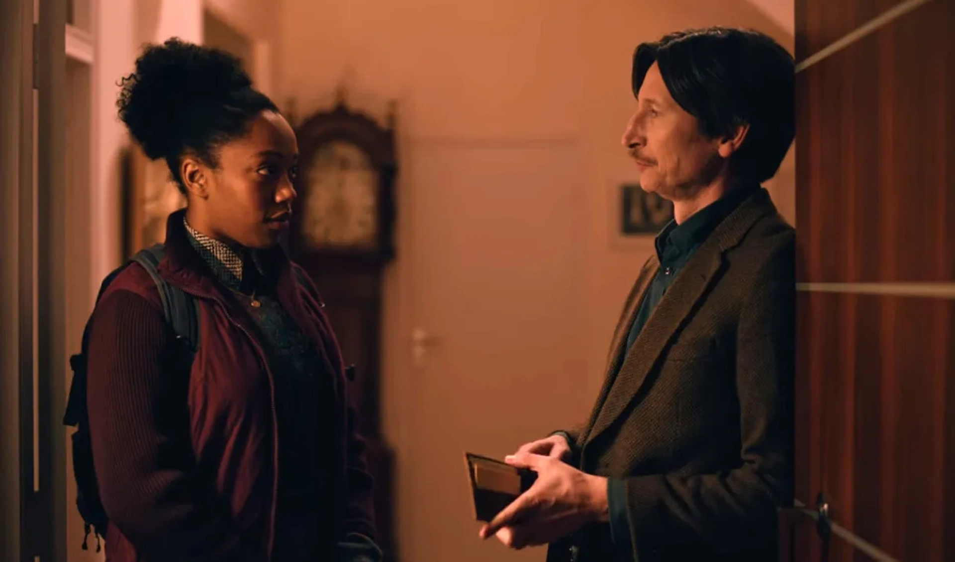 Jonathan Aris and Naomi Ackie in The End of the F***ing World (2017)