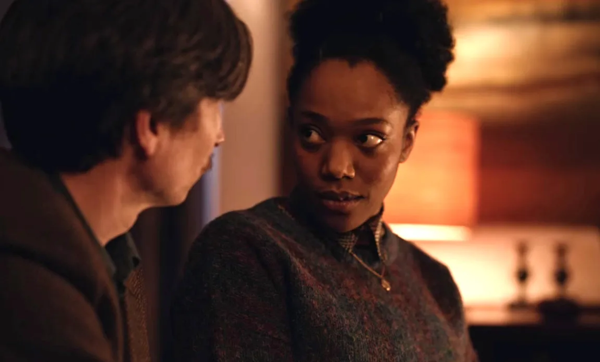 Jonathan Aris and Naomi Ackie in The End of the F***ing World (2017)