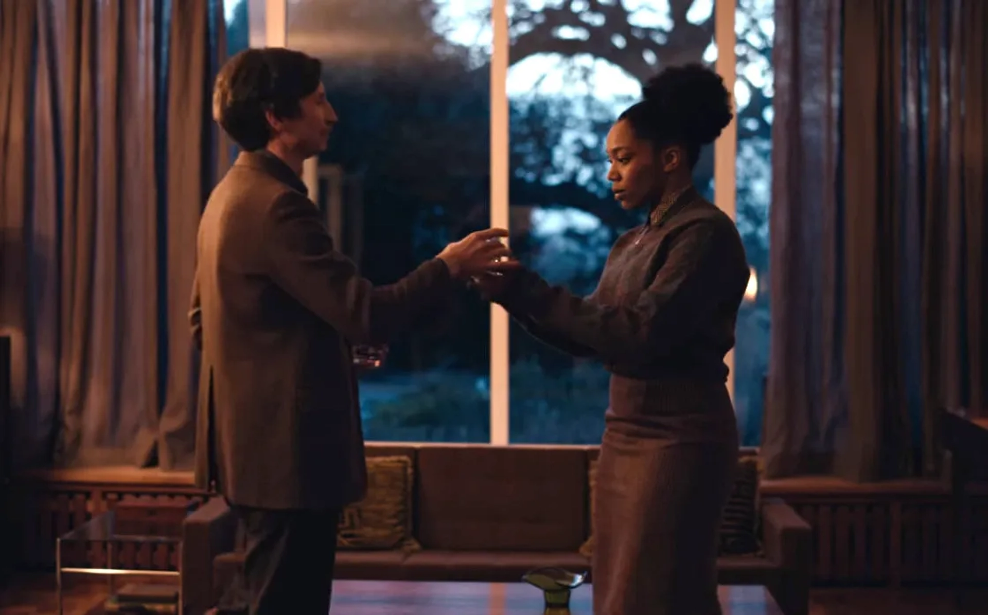 Jonathan Aris and Naomi Ackie in The End of the F***ing World (2017)