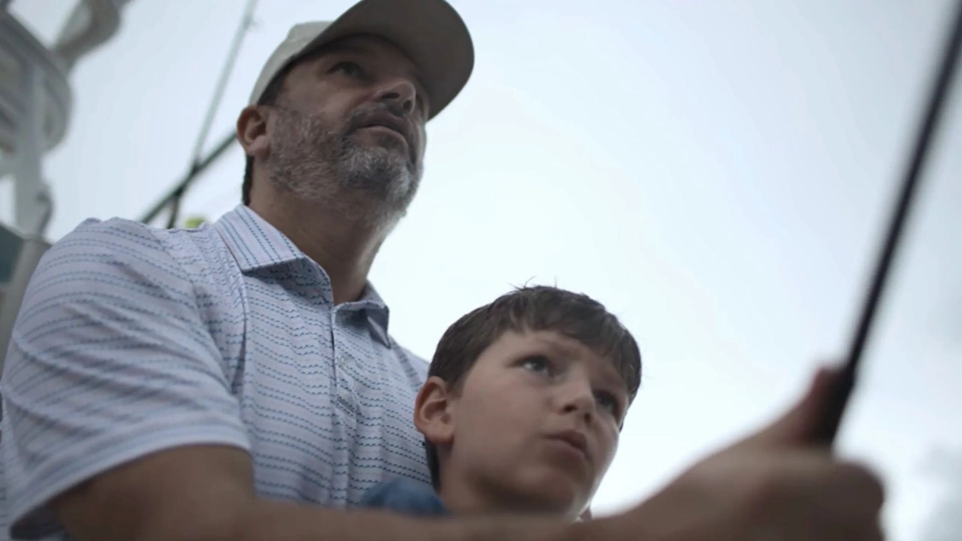 John M. Phillips with son Bennett in scene from Tiger King