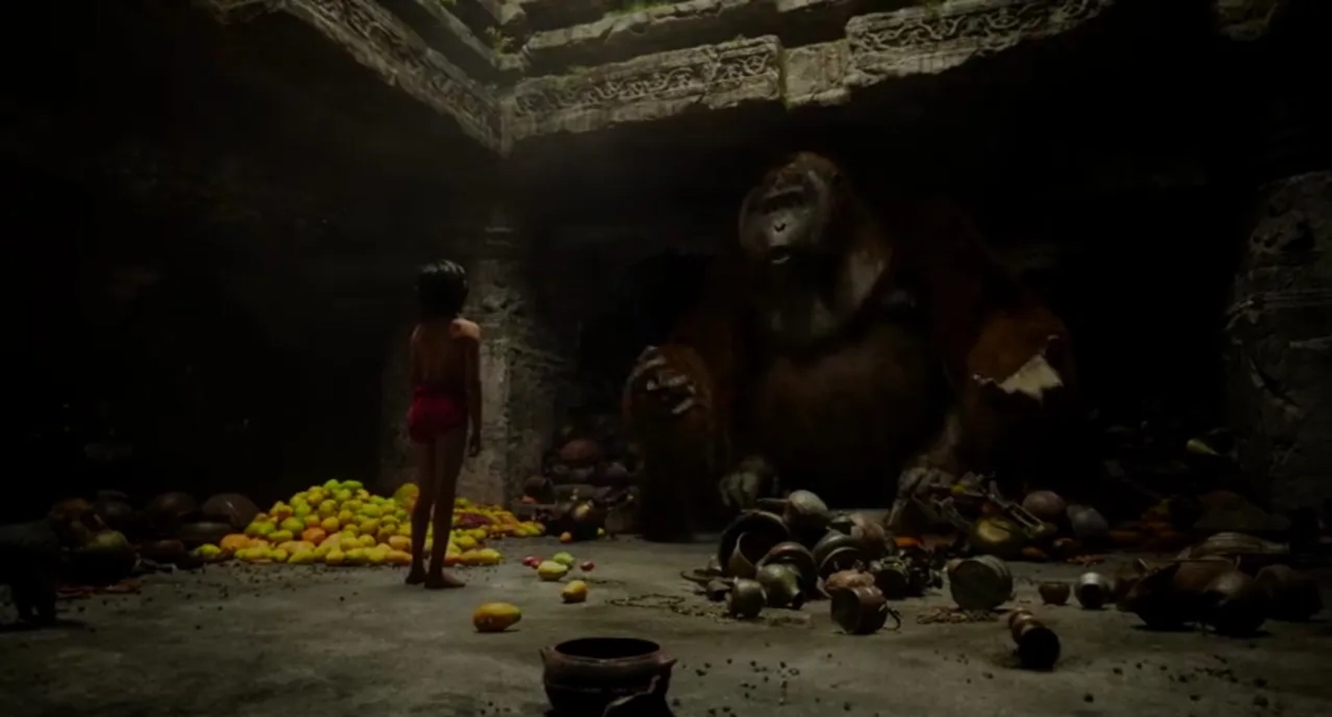 Christopher Walken and Neel Sethi in The Jungle Book (2016)