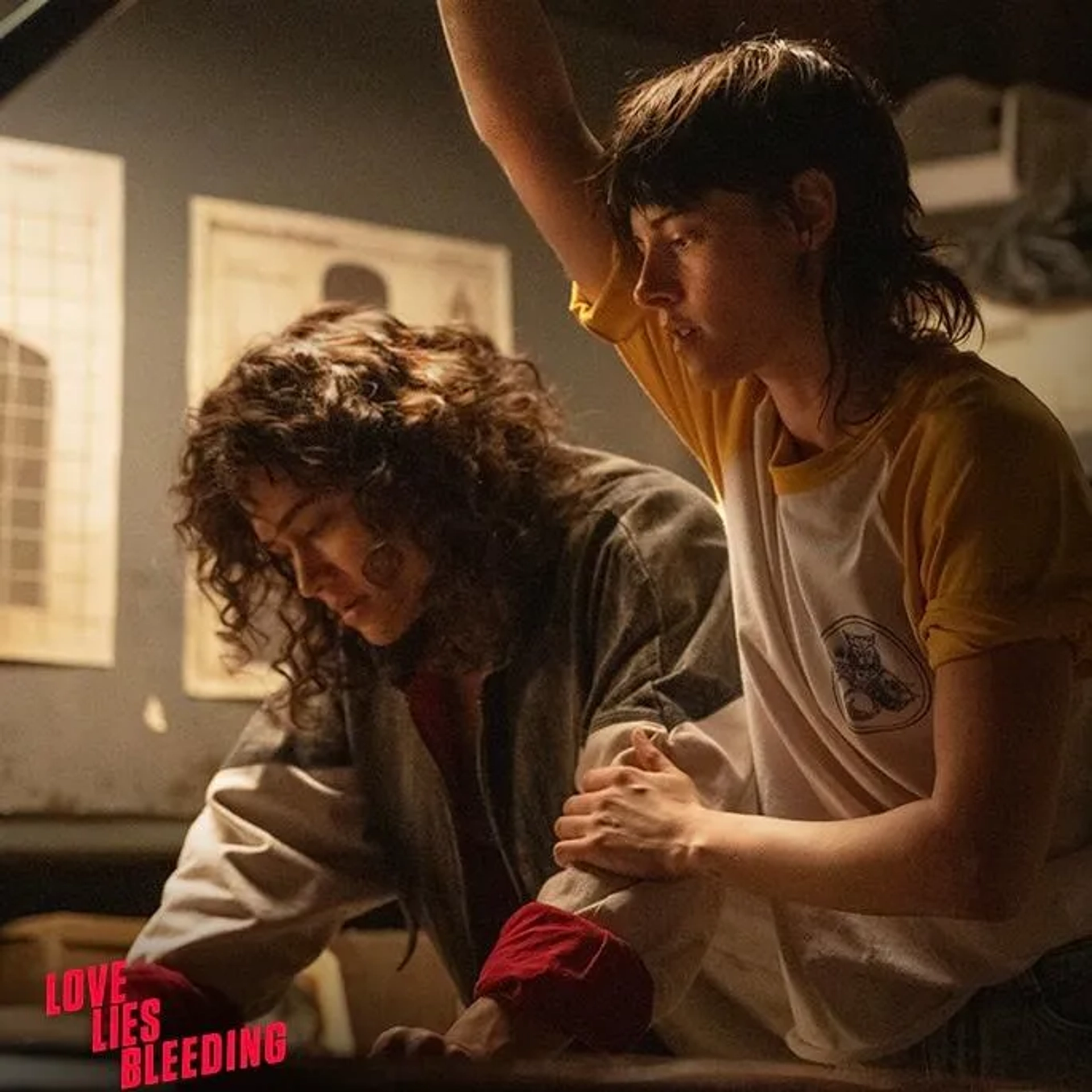 Kristen Stewart and Katy O'Brian in Love Lies Bleeding (2024)
