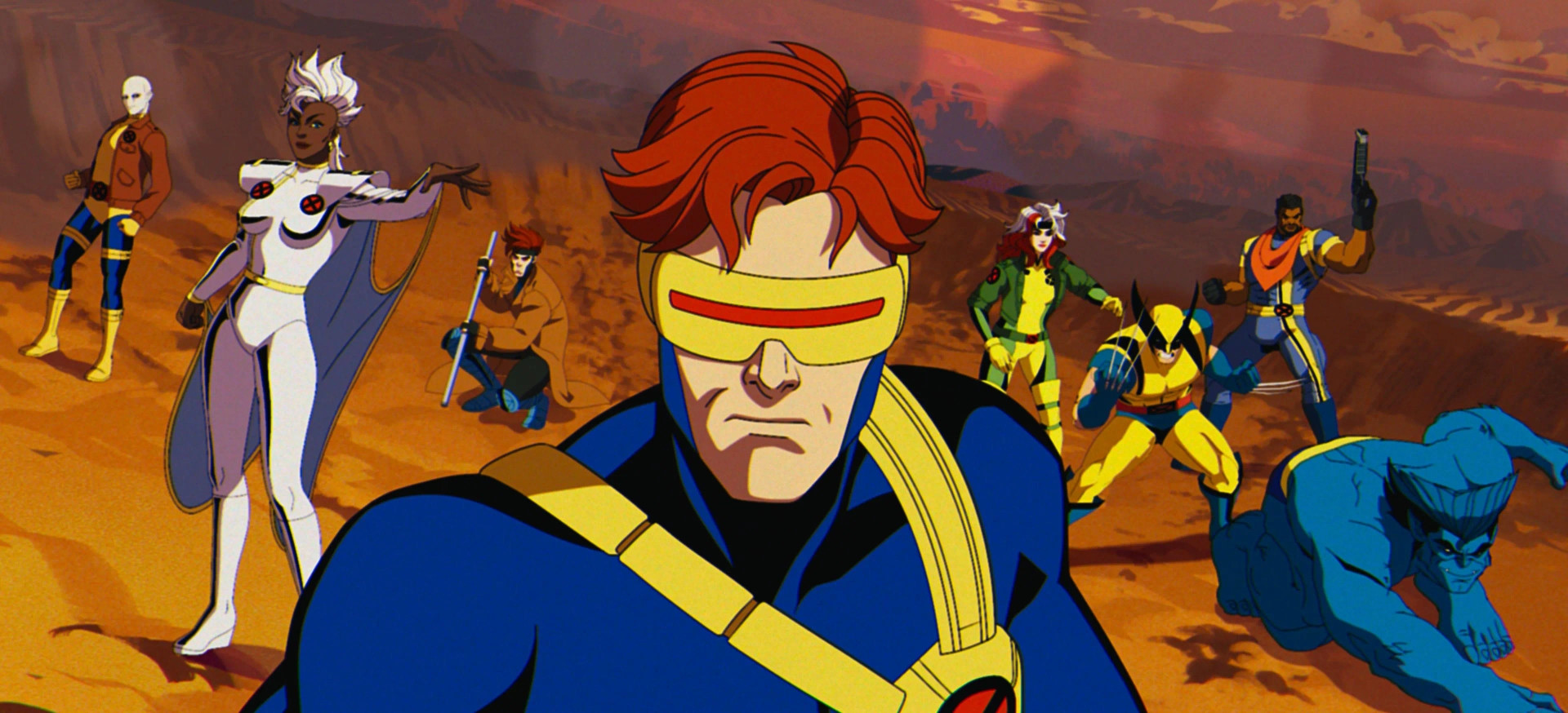 George Buza, Cal Dodd, Alison Sealy-Smith, Lenore Zann, Morph, Ray Chase, JP Karliak, A.J. LoCascio, Isaac Robinson-Smith, and Rogue in X-Men '97 (2024)